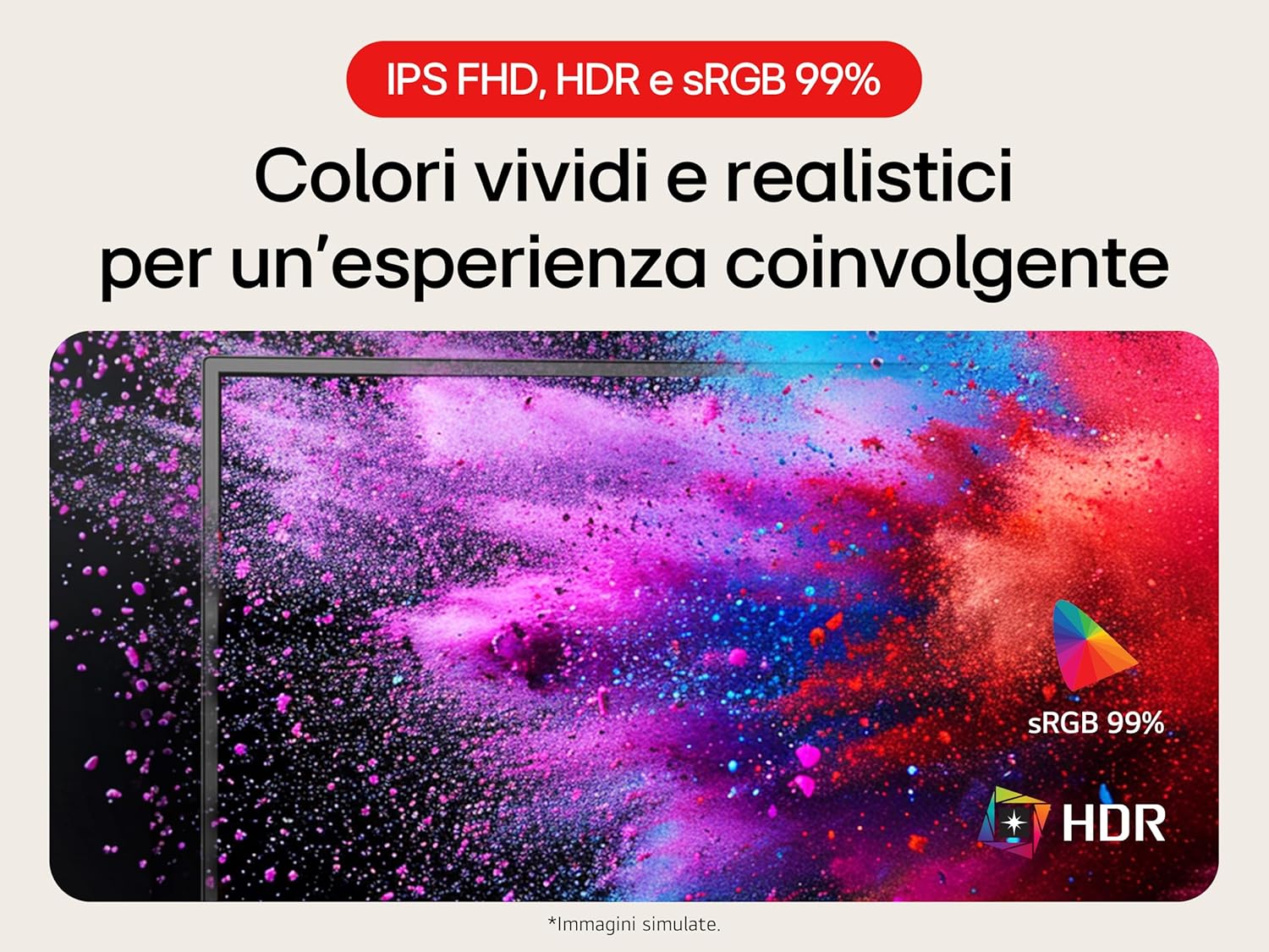 Lg 24U411A Monitor 24" Full HD IPS 120Hz, Nero - immagine 2