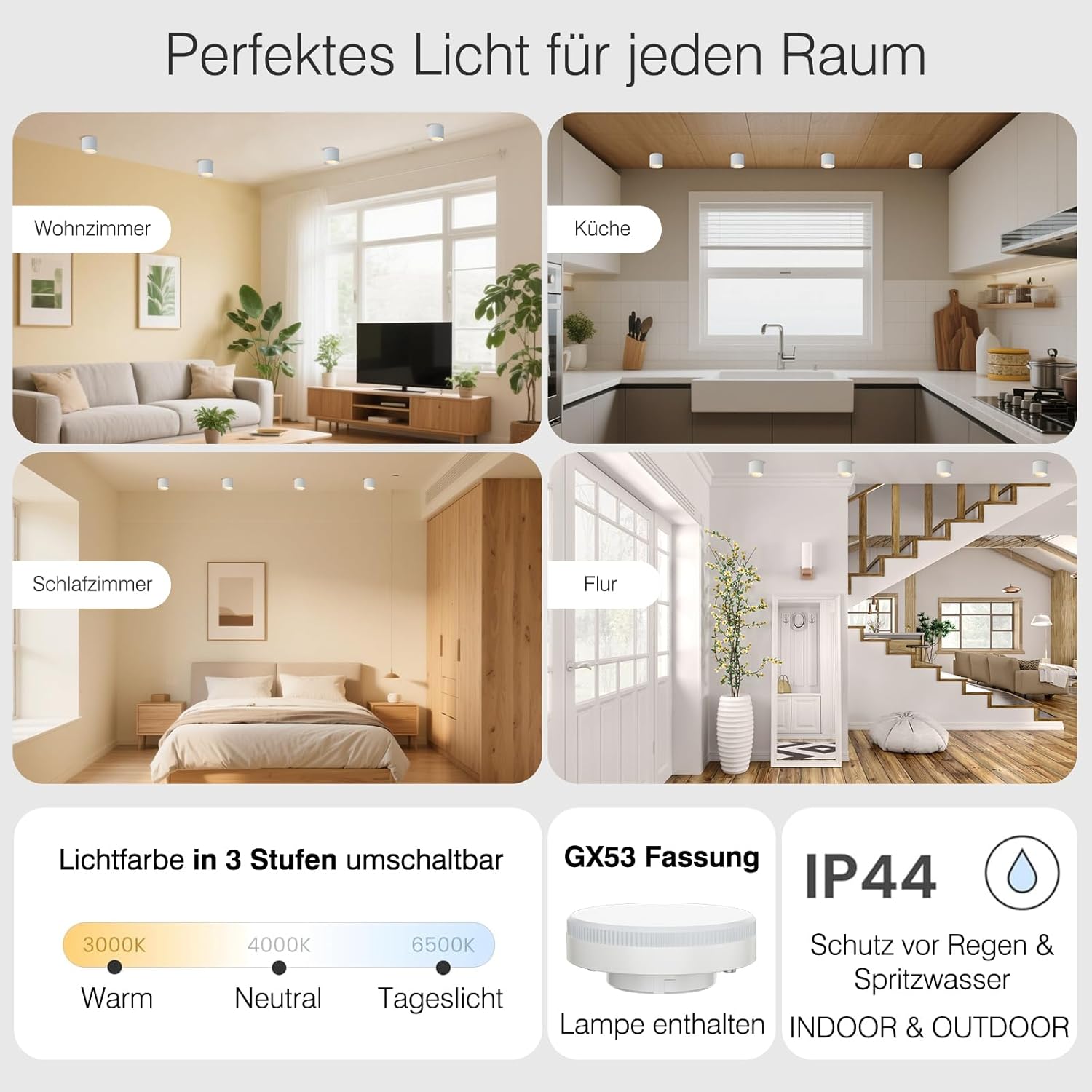 Hcfei Faretto da Incasso Bianco Extra Piatto e Orientabile - immagine 6