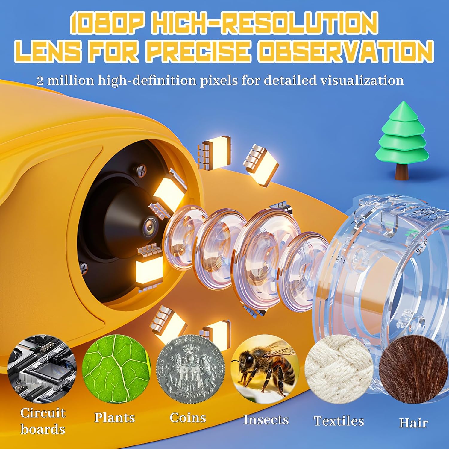 Microscopio Digitale Elettronico Portatile 1000X - immagine 2