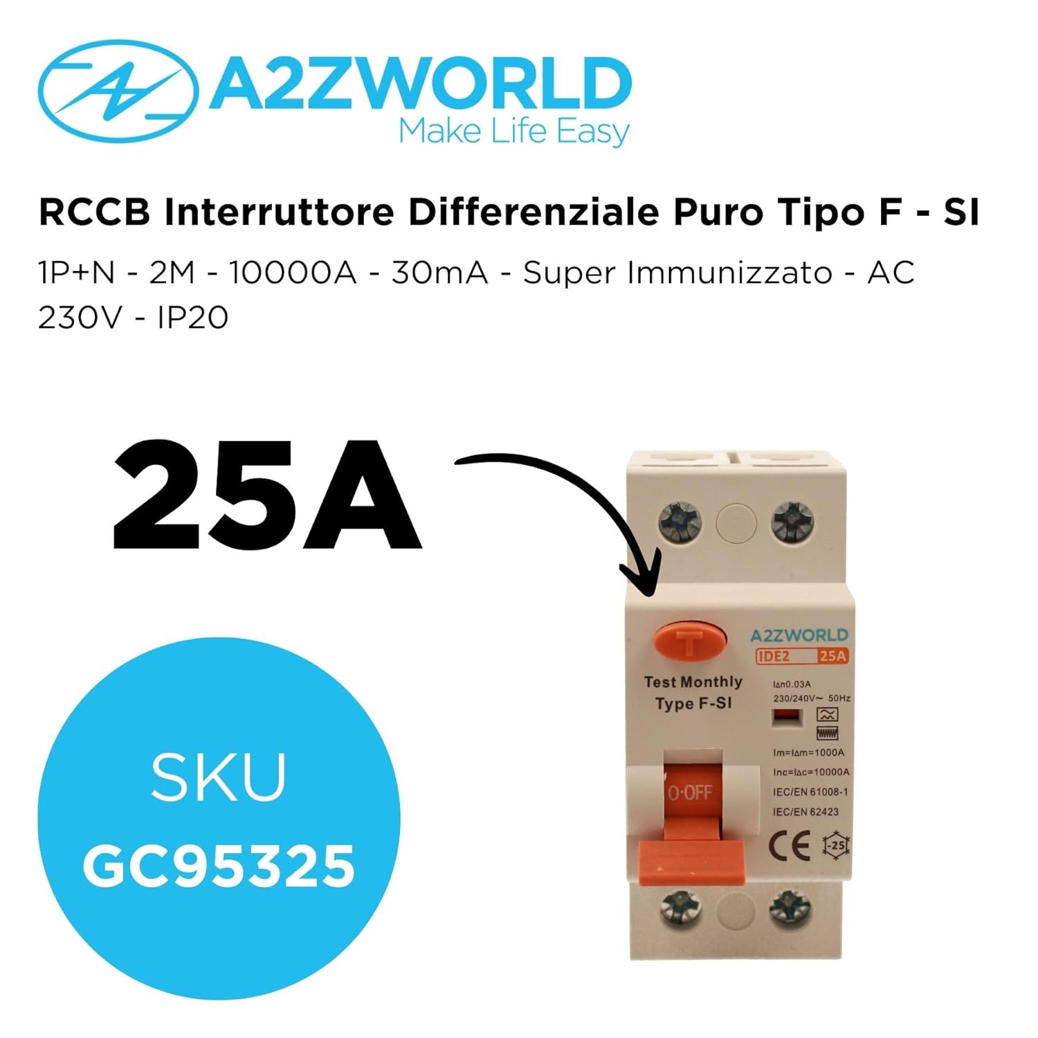 Interruttore Differenziale Tipo F-SI Super Immunizzato 25A - immagine 2