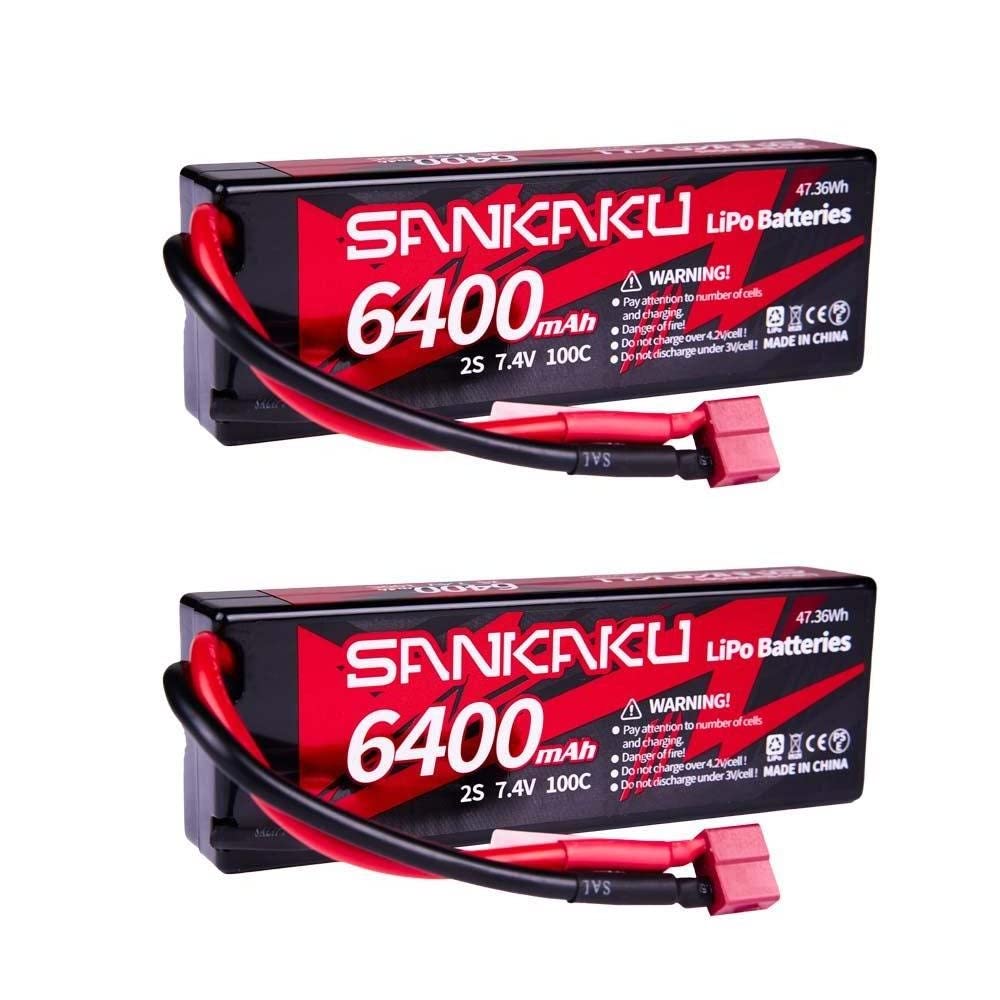Sankaku 6400mAh 7,4V Batteria Lipo 100C 2S (2 Pezzi)