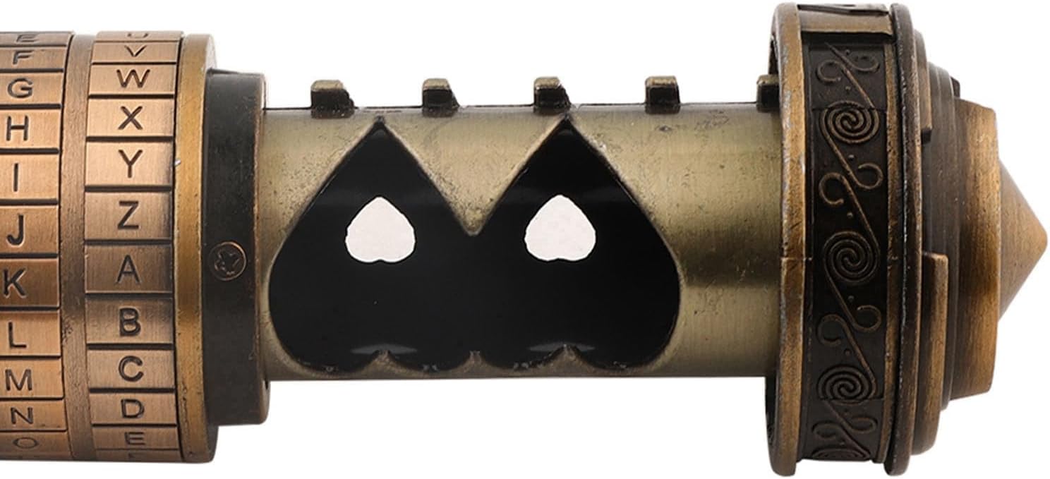 OUKENS Lucchetto Codice da Vinci, Lucchetto Mini Cryptex, Scatole Puzzle con Scomparti Nascosti Porta Anello Regalo Romantico Password Predefinita: ILOVEUBRegali di Compleanno Per Lei - immagine 7