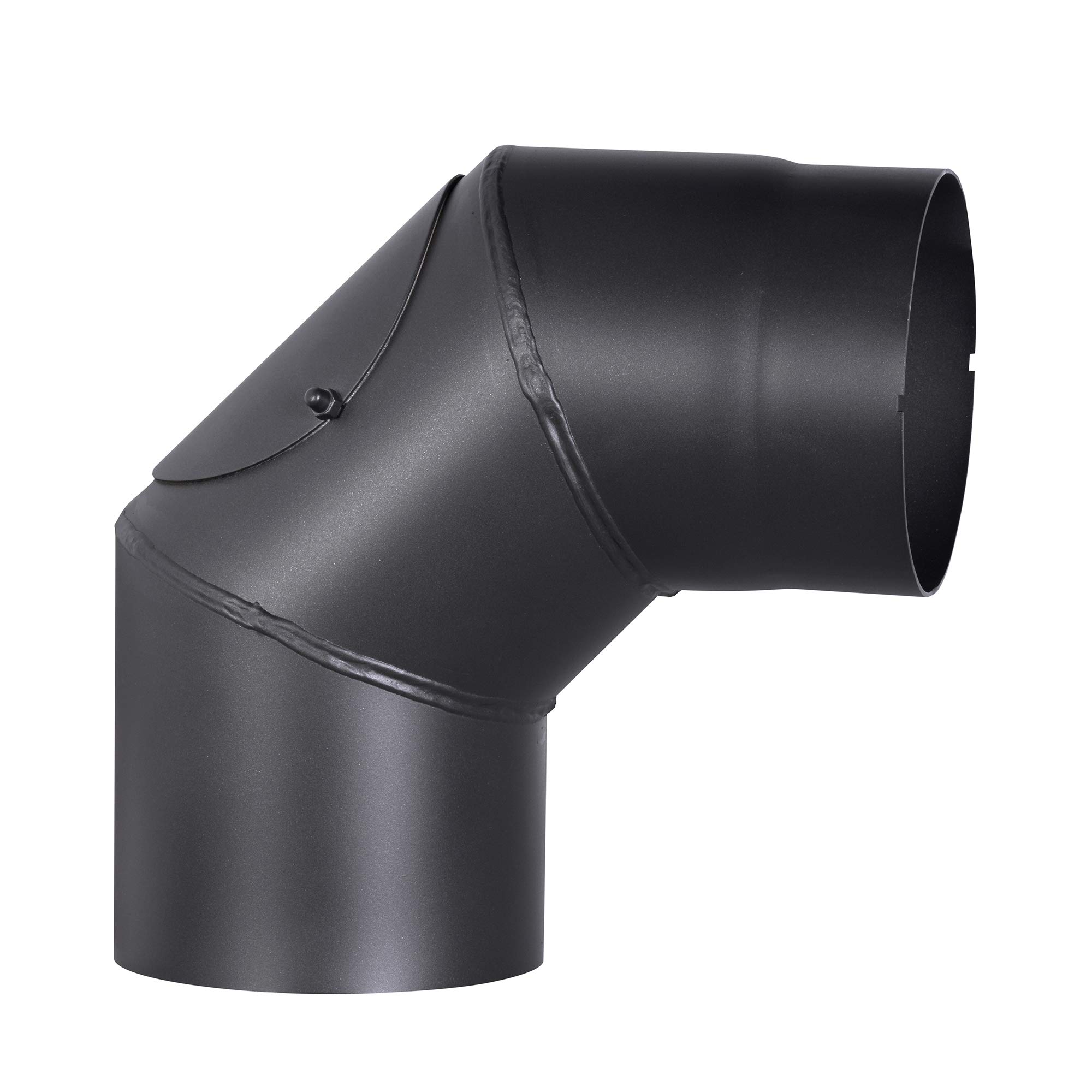 Firefix R150/BT - Tubo per Stufa 150mm 90°, Nero