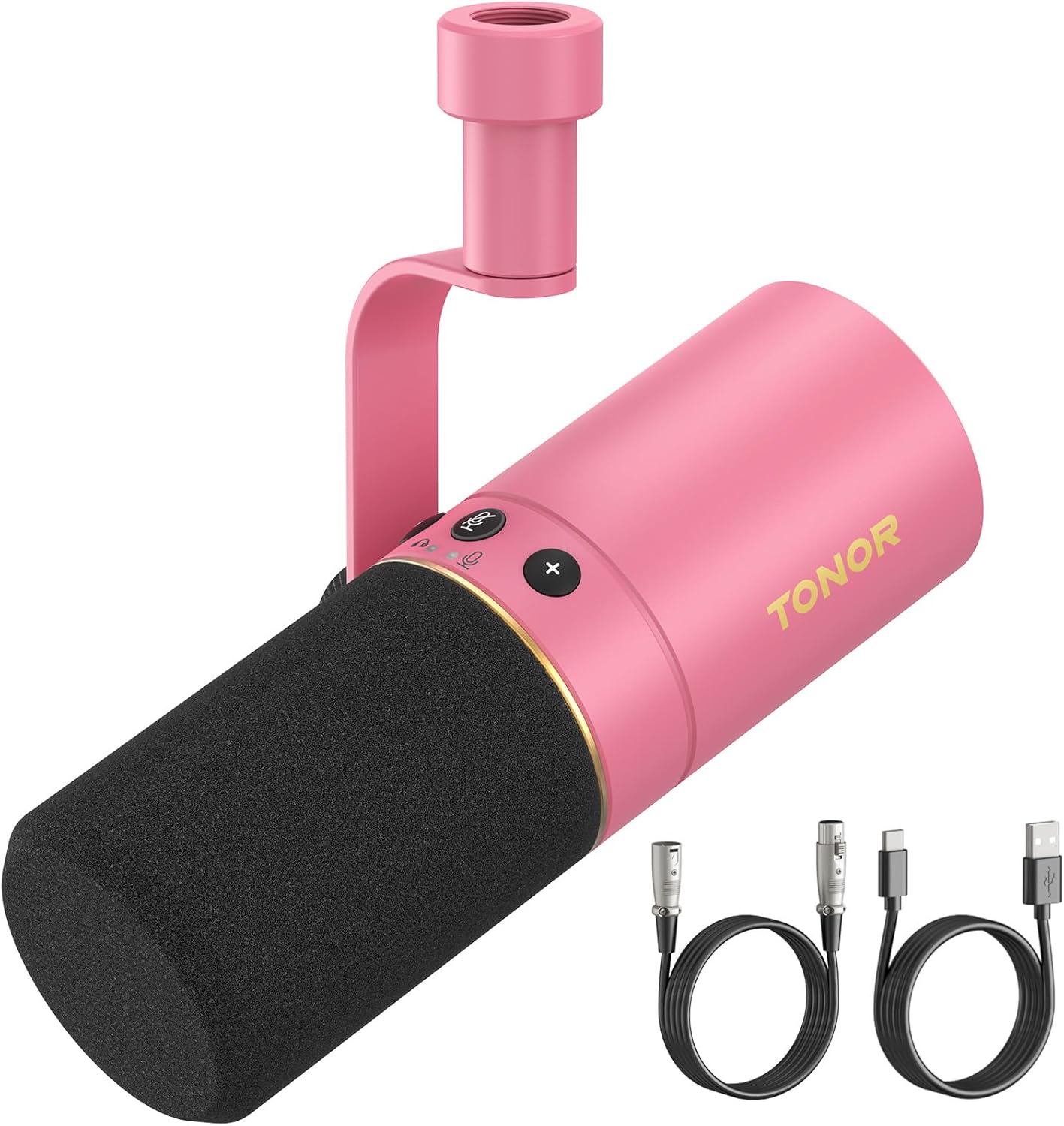 Tonor TD520 - Microfono USB/XLR Dinamico per Podcasting, Rosa - immagine 1