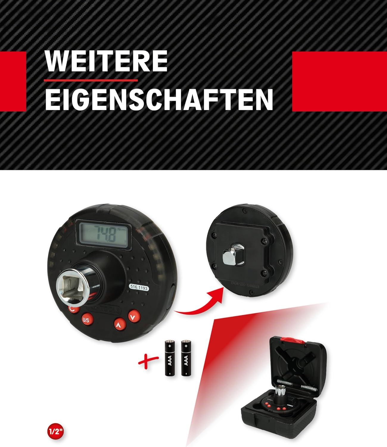 KS Tools 516.1193 - Adattatore Digitale Coppia Dinamometrica - immagine 4