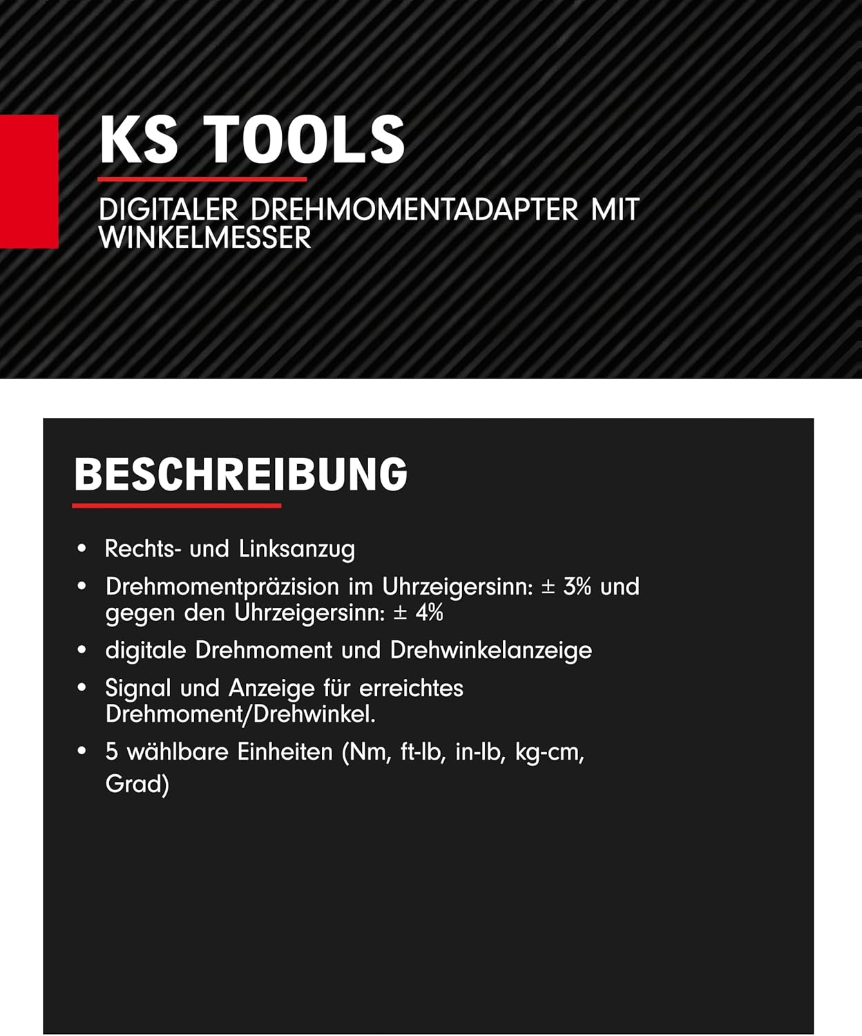 KS Tools 516.1193 - Adattatore Digitale Coppia Dinamometrica - immagine 5