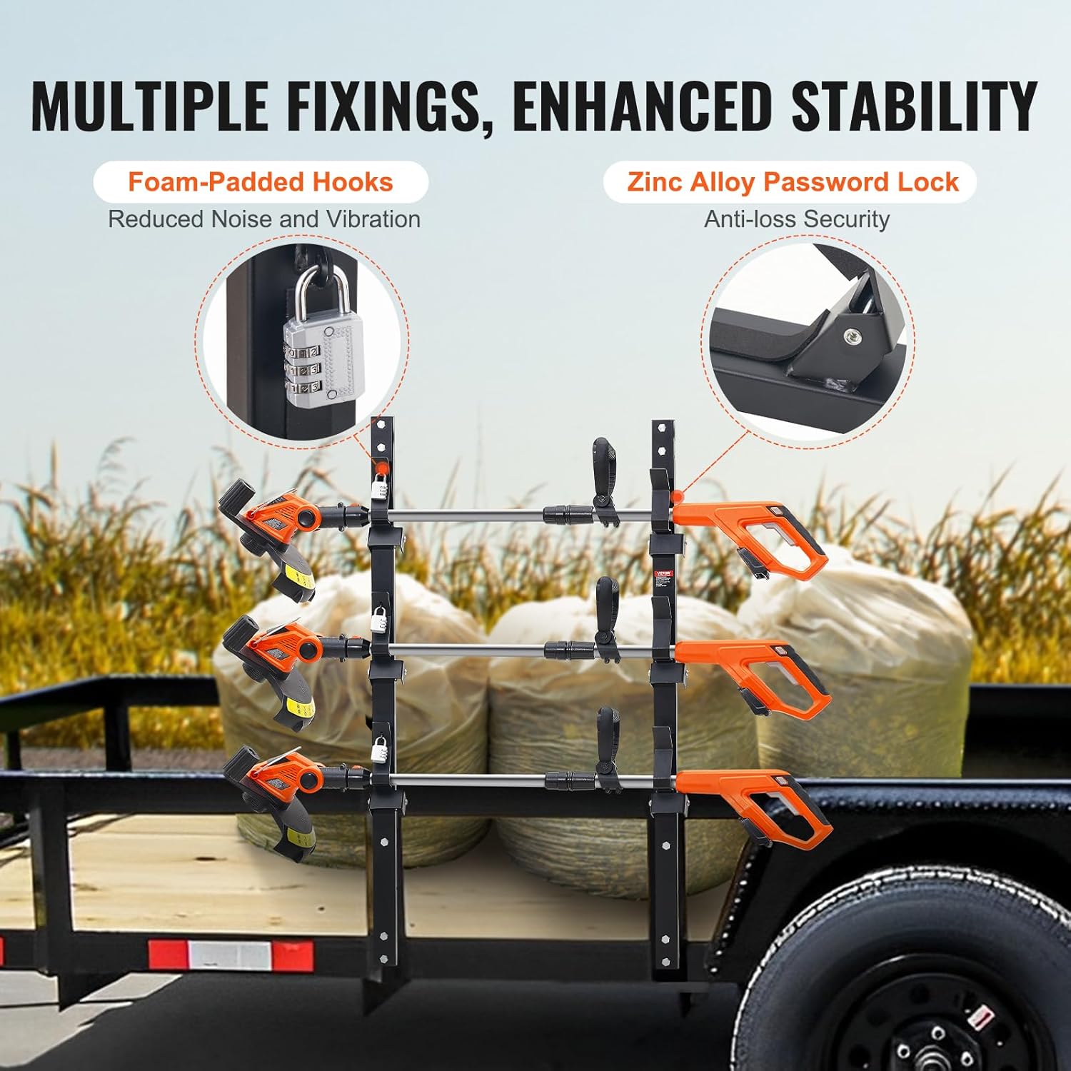 VEVOR Rastrelliera per Decespugliatore 3 Posti - immagine 4