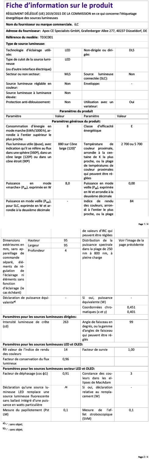 Ilc Faretti LED da Incasso 8W, Compatibile Alexa (6 pz) - immagine 11