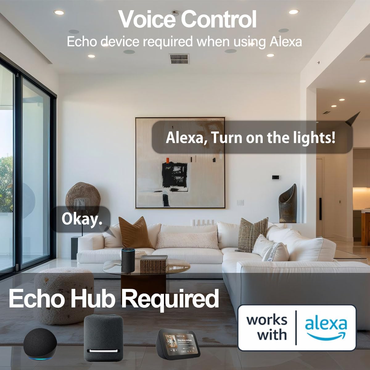 Ilc Faretti LED da Incasso 8W, Compatibile Alexa (6 pz) - immagine 3