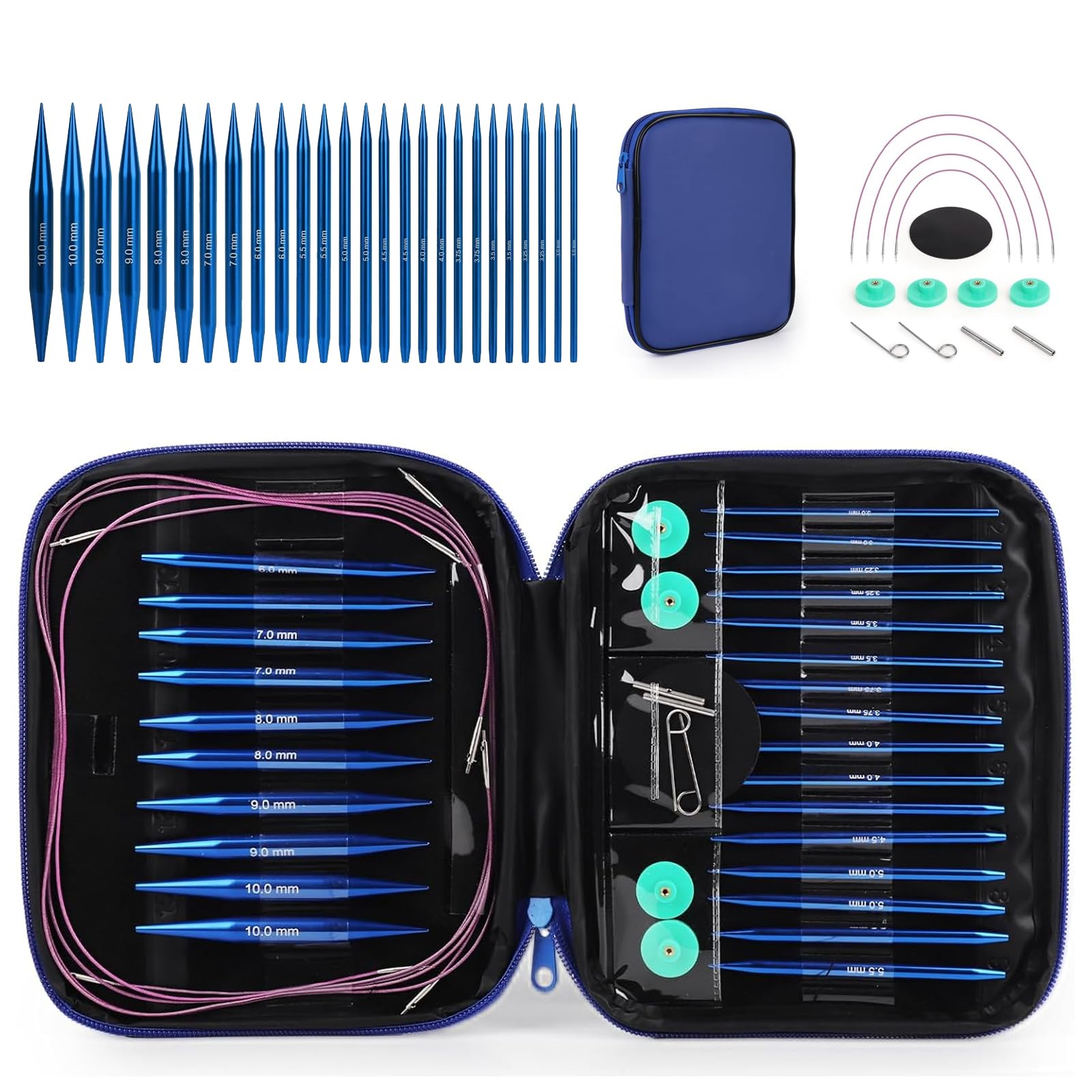 Kosleow Set Ferri Maglia Circolari Intercambiabili