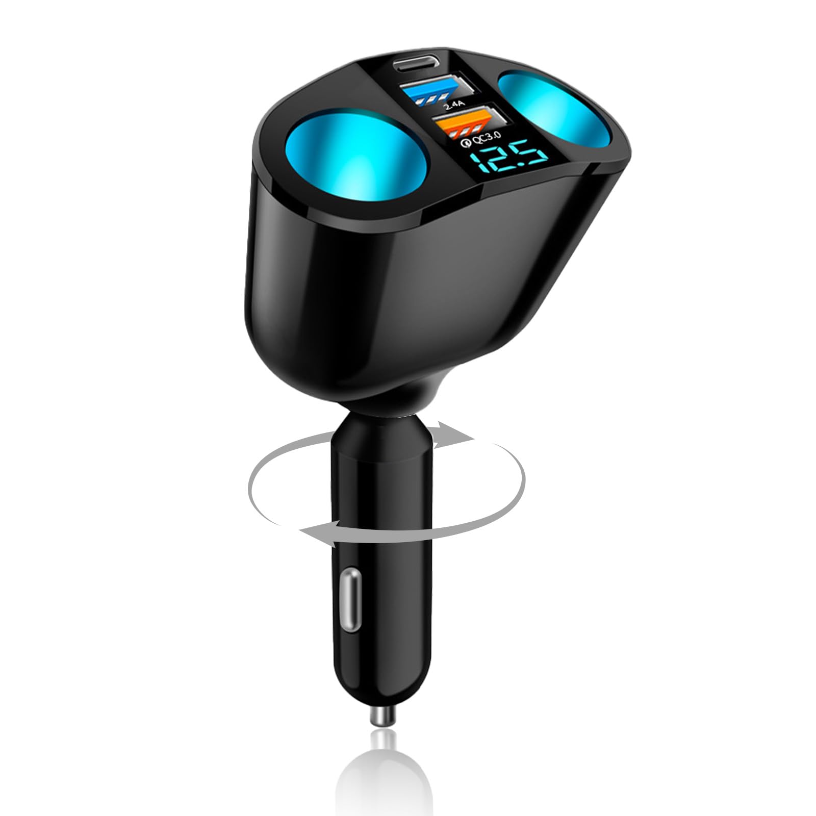 Sdoppiatore Accendisigari Auto 120W con USB-C