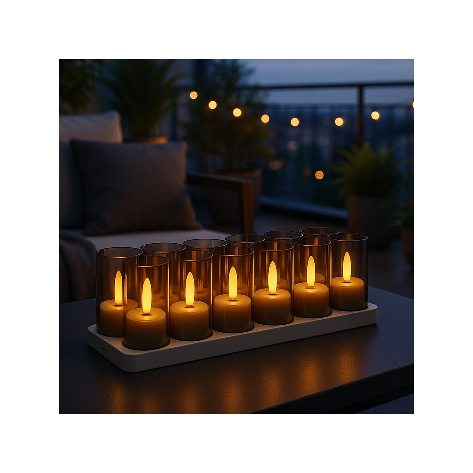 Mmobiel Candele LED Ricaricabili Tea Light (12 pezzi)