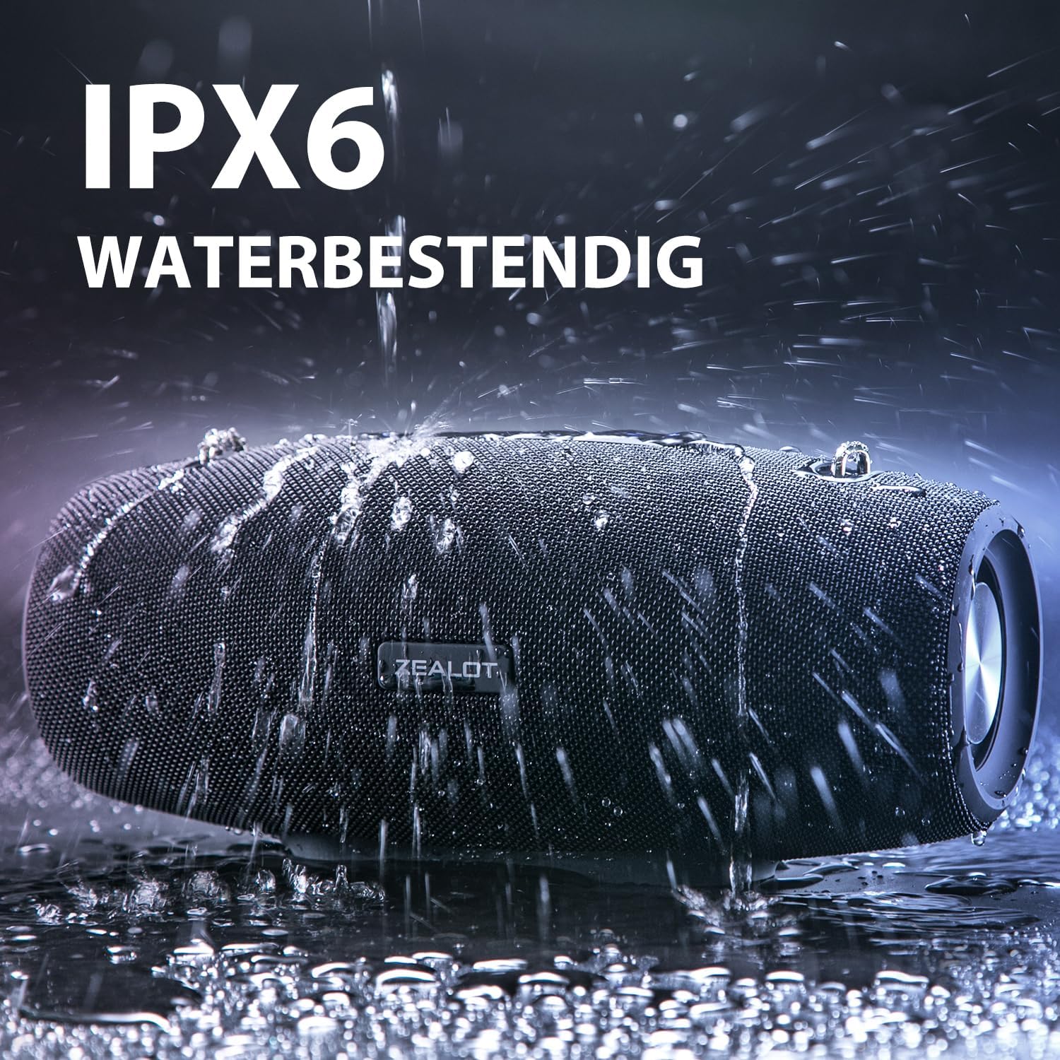 Zealot Cassa Bluetooth 75W Impermeabile IPX6, Nero - immagine 4