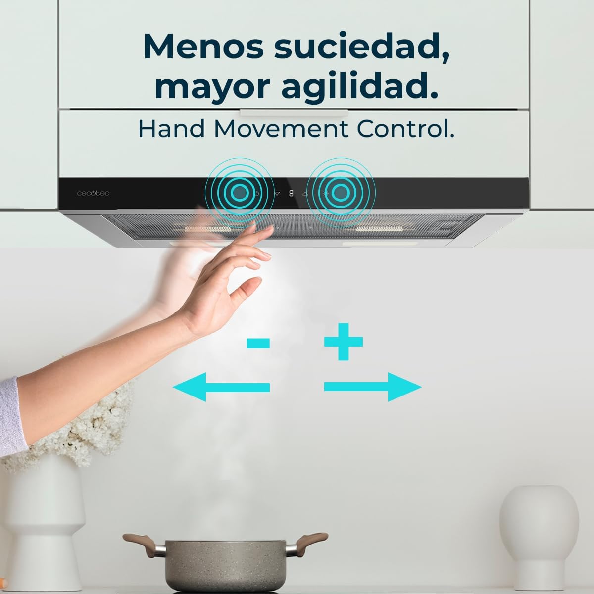 Cecotec Cappa Aspirante 60cm Bolero Flux TLT 604400 Glass Black - immagine 9