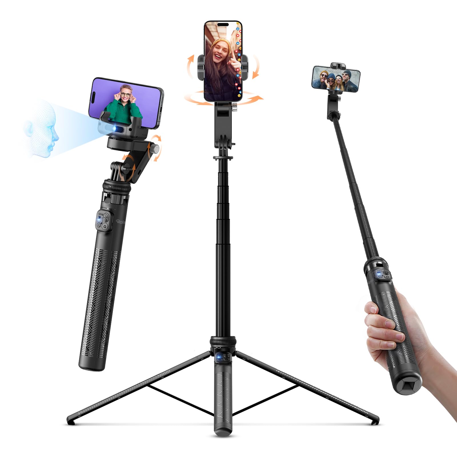 Rollei Stabilizzatore Smartphone Gimbal Treppiede