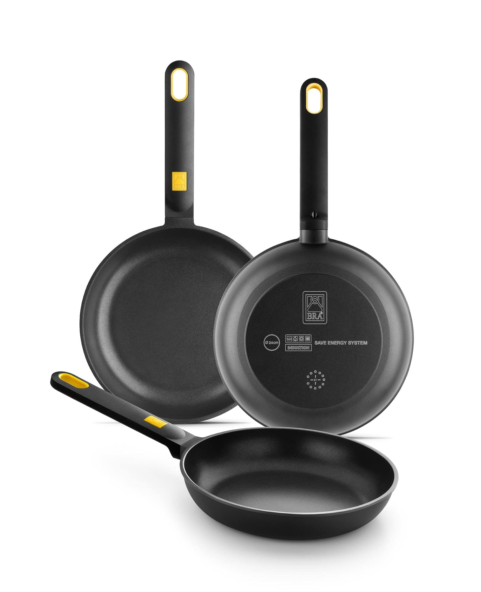 Bra Daily Pro - Set 3 Padelle Alluminio Pressofuso 20-24-28 cm