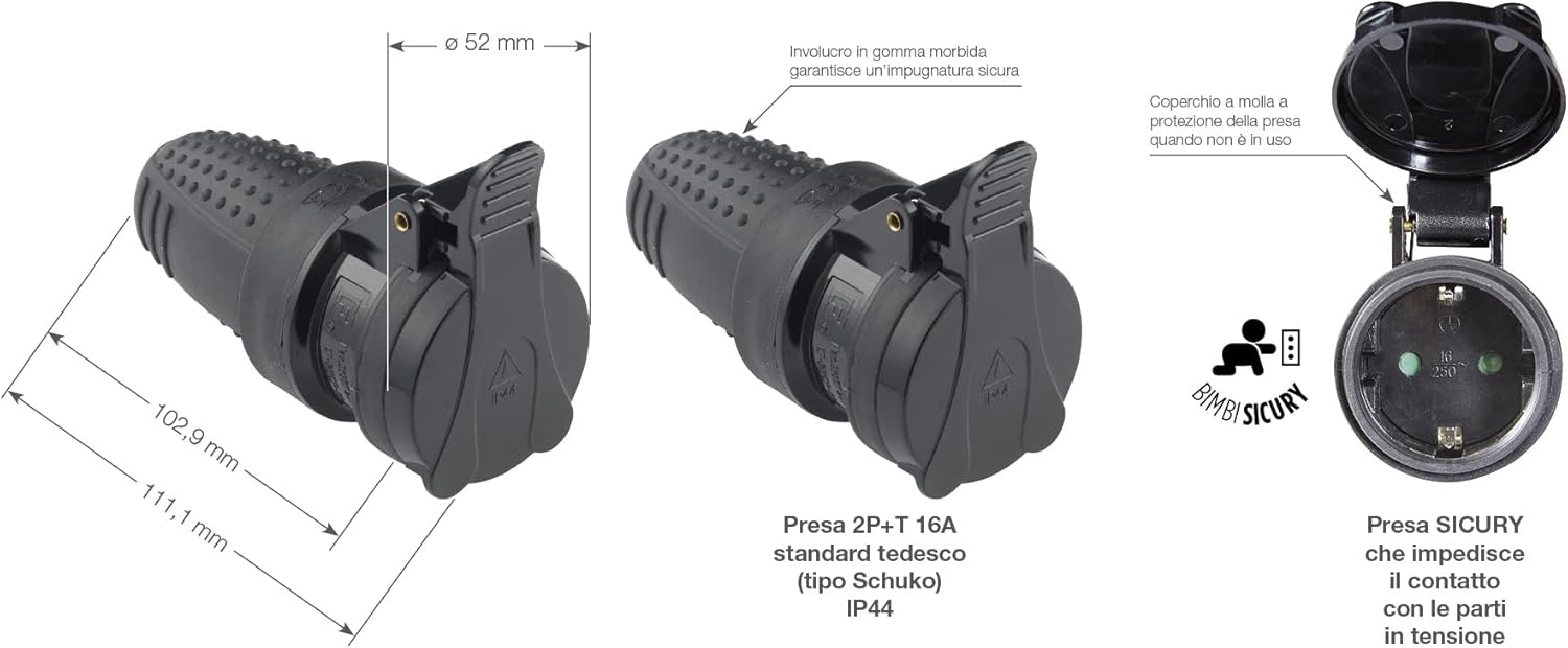 Vimar 0R32397 Prolunga Lineare 30m IP44, Arancio - immagine 4