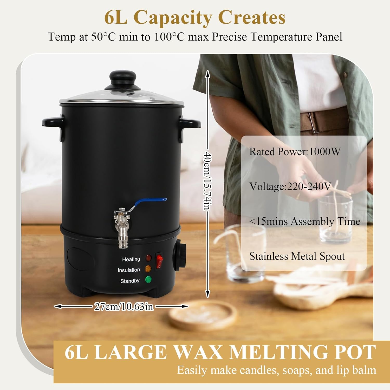 Liropau Fonditore di Cera per Candele 6L - immagine 2