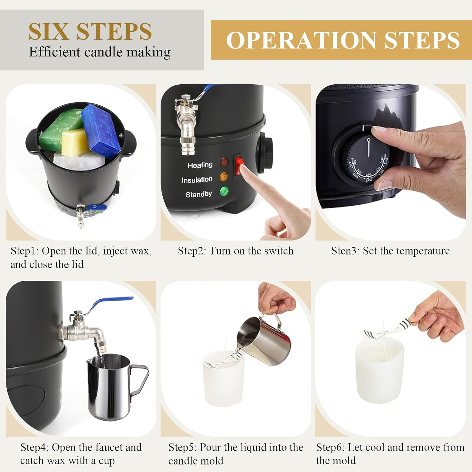 Liropau Fonditore di Cera per Candele 6L - immagine 6