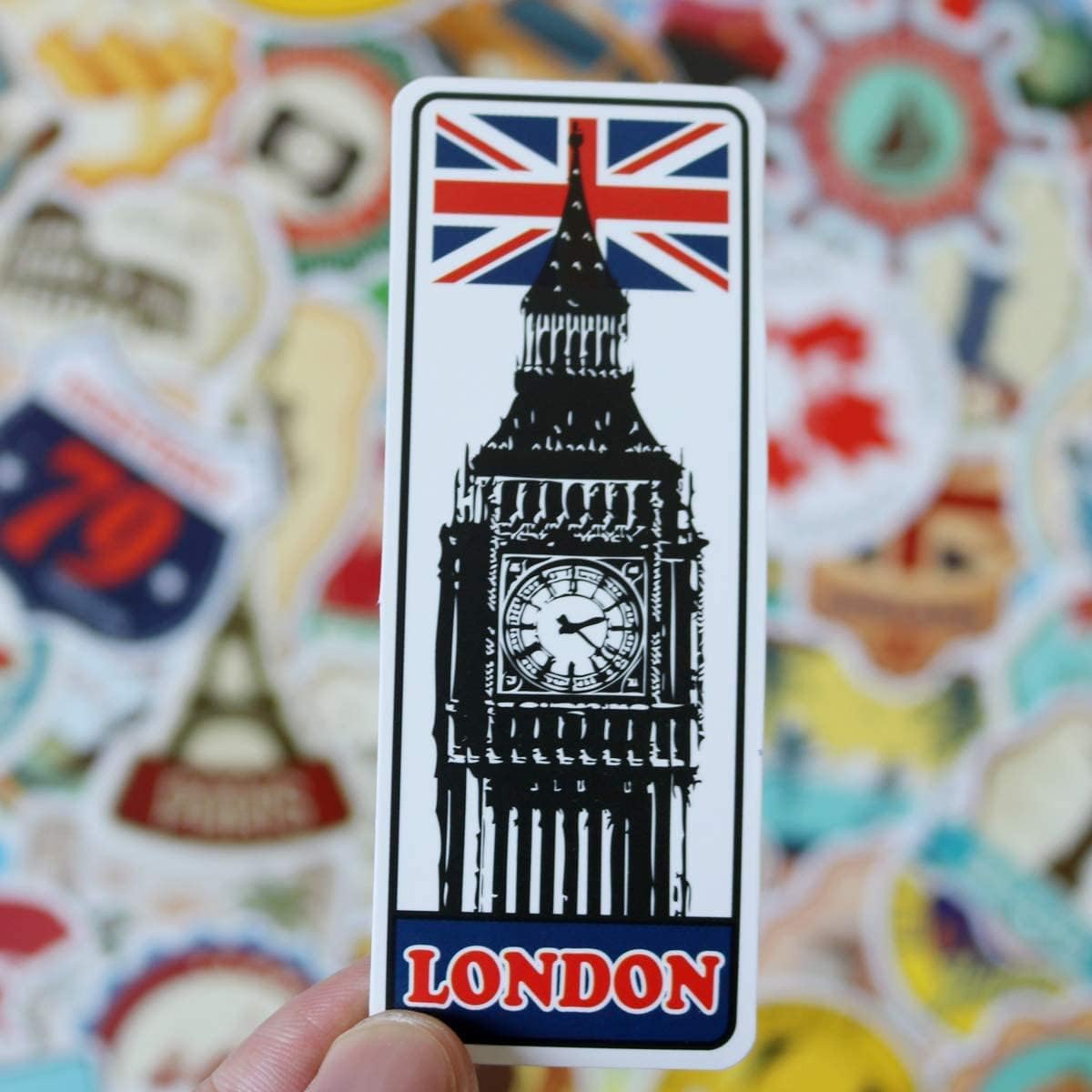 100 Pezzi Adesivi Mappa di Viaggio Città - immagine 3