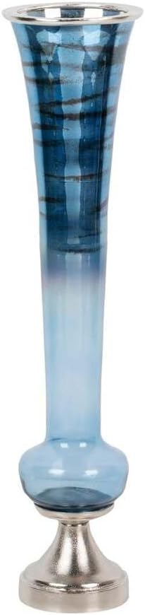 JARRON CRISTAL/ALUMINIO DORADO 25x25x101 CM - immagine 2