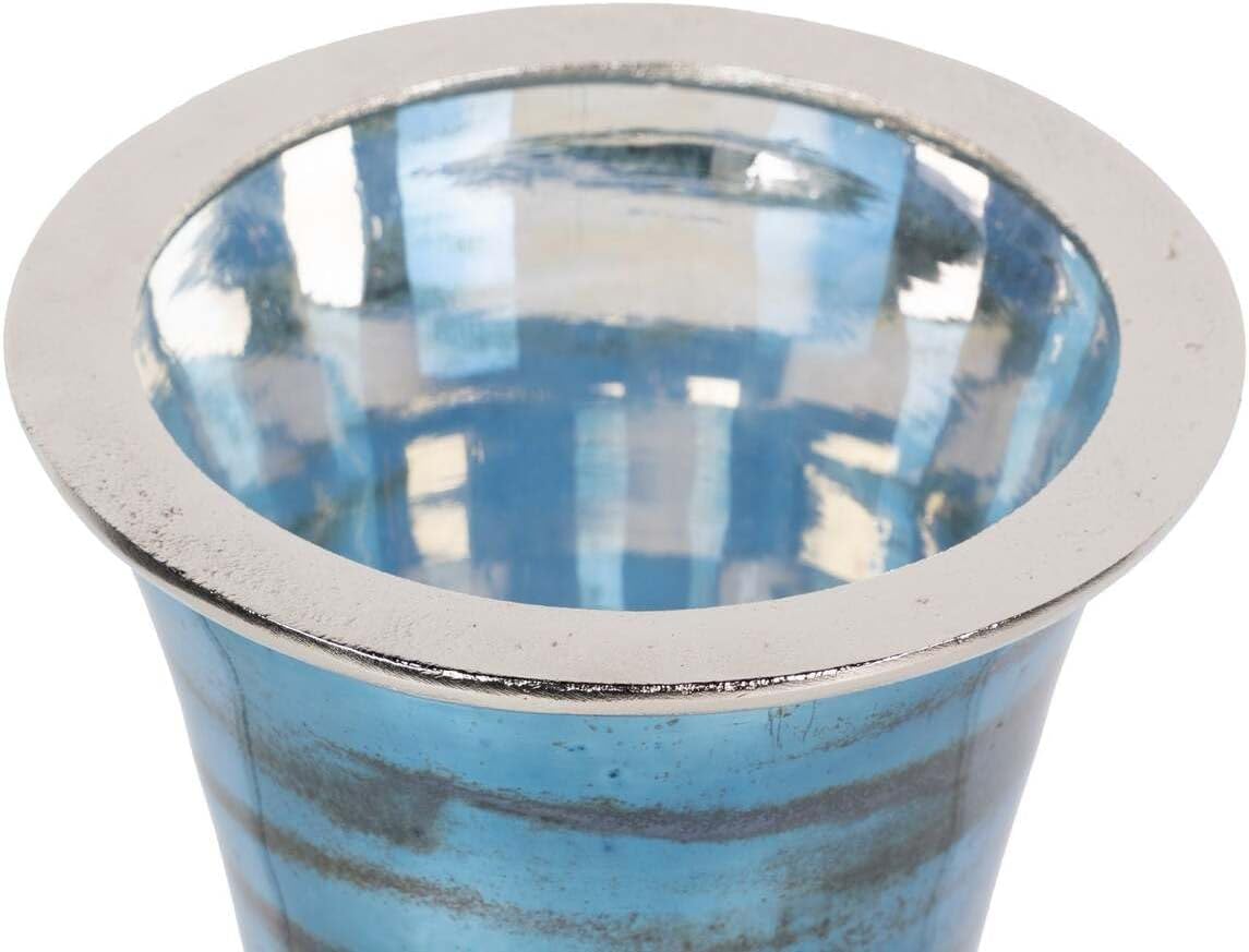 JARRON CRISTAL/ALUMINIO DORADO 25x25x101 CM - immagine 3