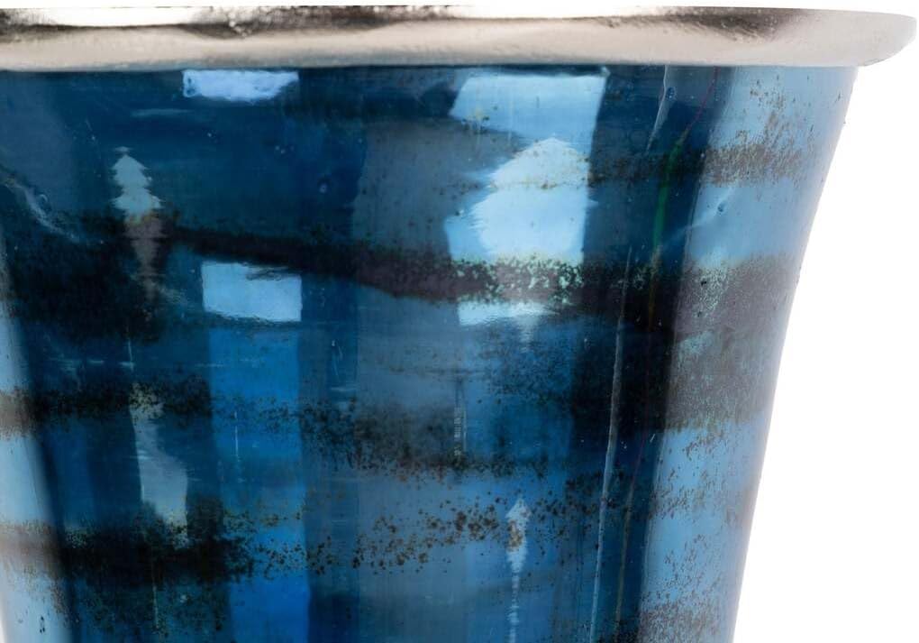 JARRON CRISTAL/ALUMINIO DORADO 25x25x101 CM - immagine 4