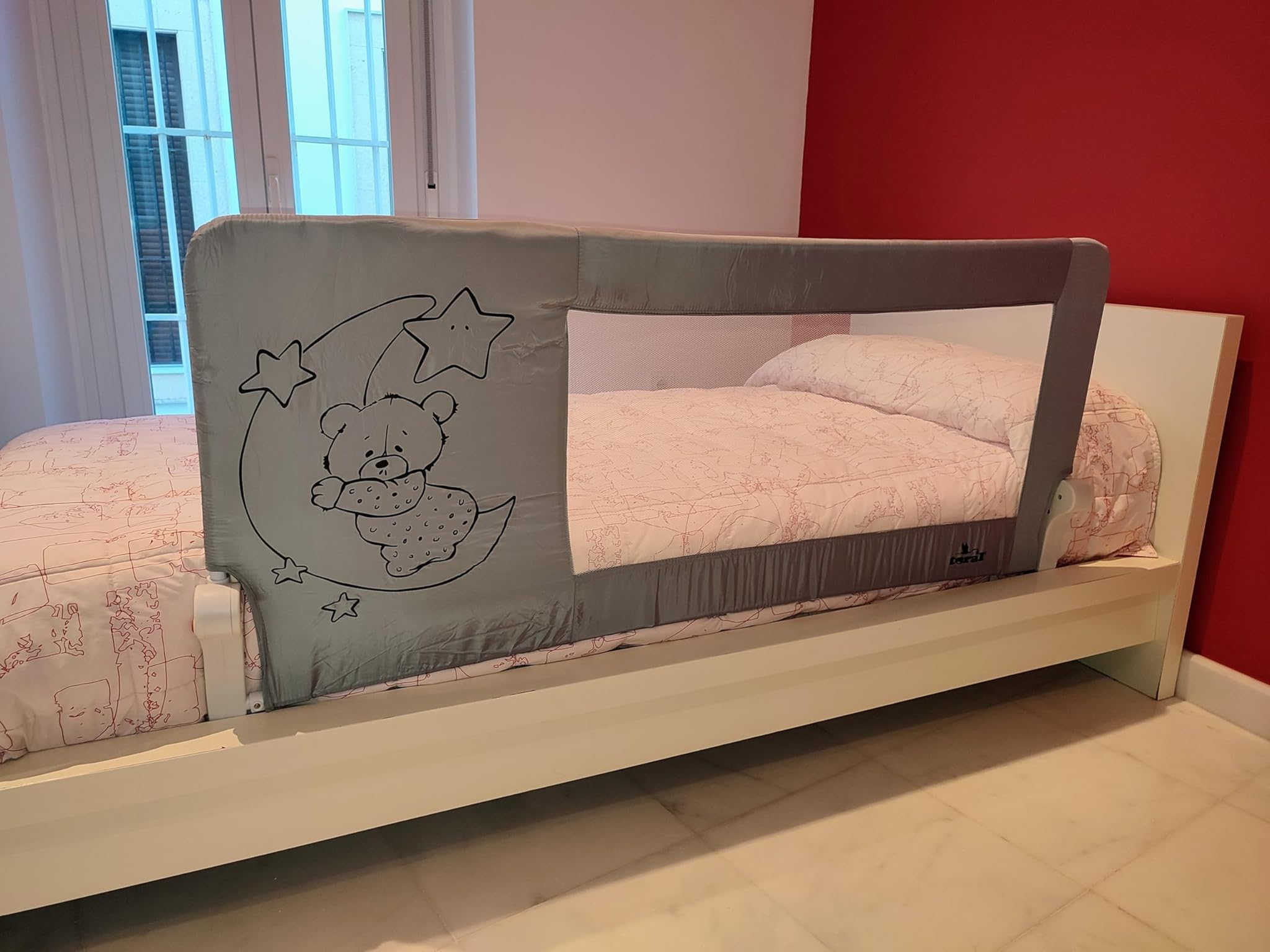 Sponda per Letto Bambini 180x66cm, Grigio