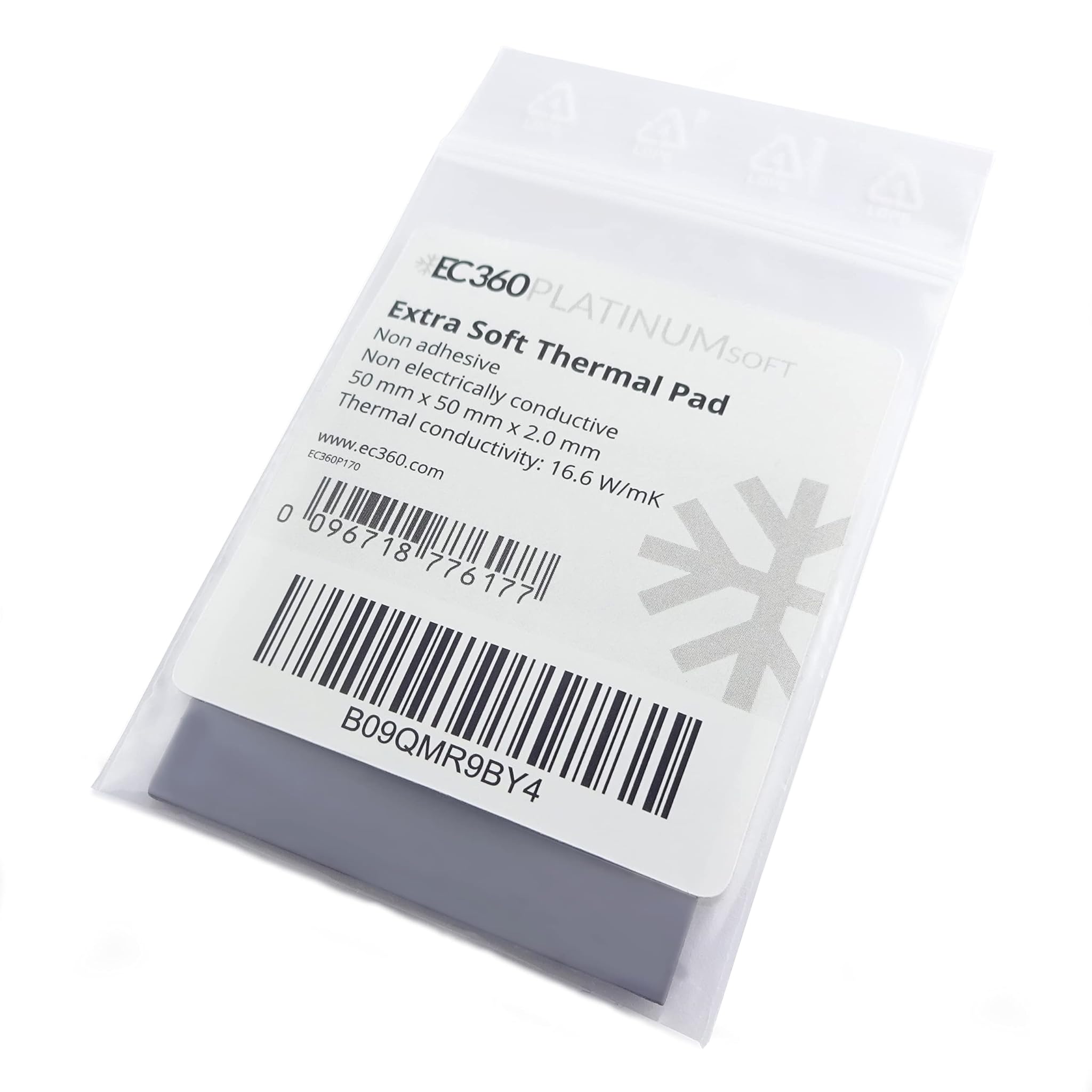 Platinum Soft 16,6 W/MK Pad termico (50 x 50 x 2,0 mm, Soft)