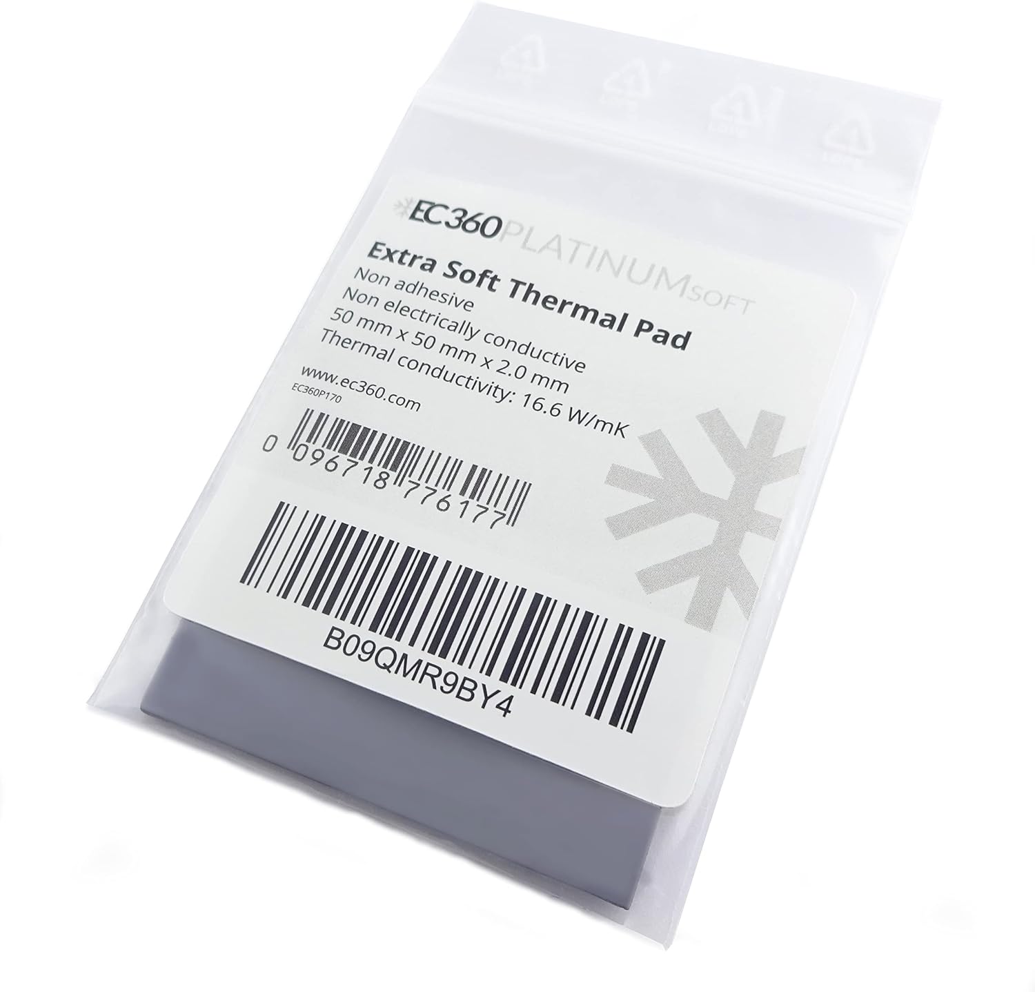 Platinum Soft 16,6 W/MK Pad termico (50 x 50 x 2,0 mm, Soft) - immagine 1