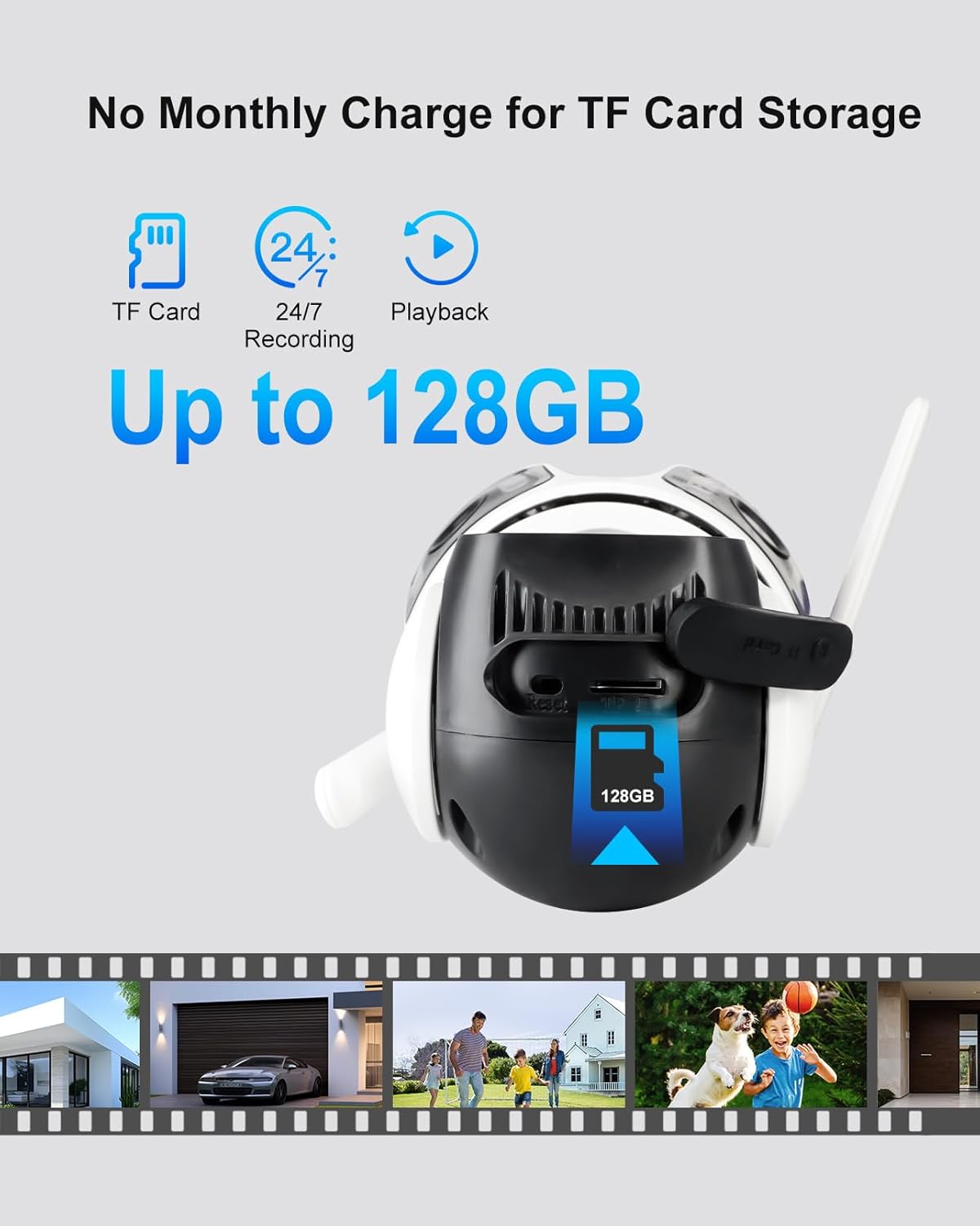 Telecamera Sicurezza Wireless 9MP Tripla Lente 360° - immagine 8