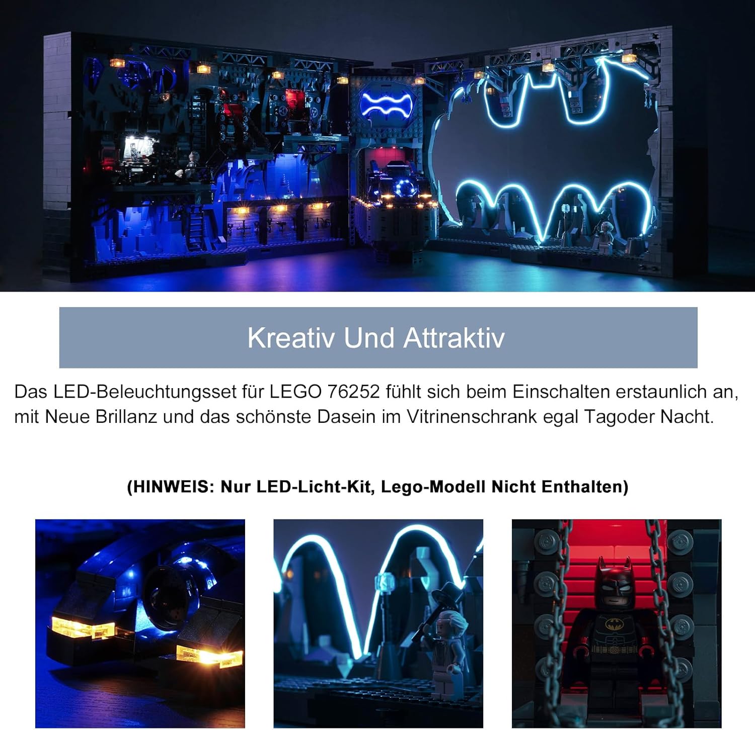 Kit Illuminazione per LEGO Batcave Shadow Box 76252 - immagine 2