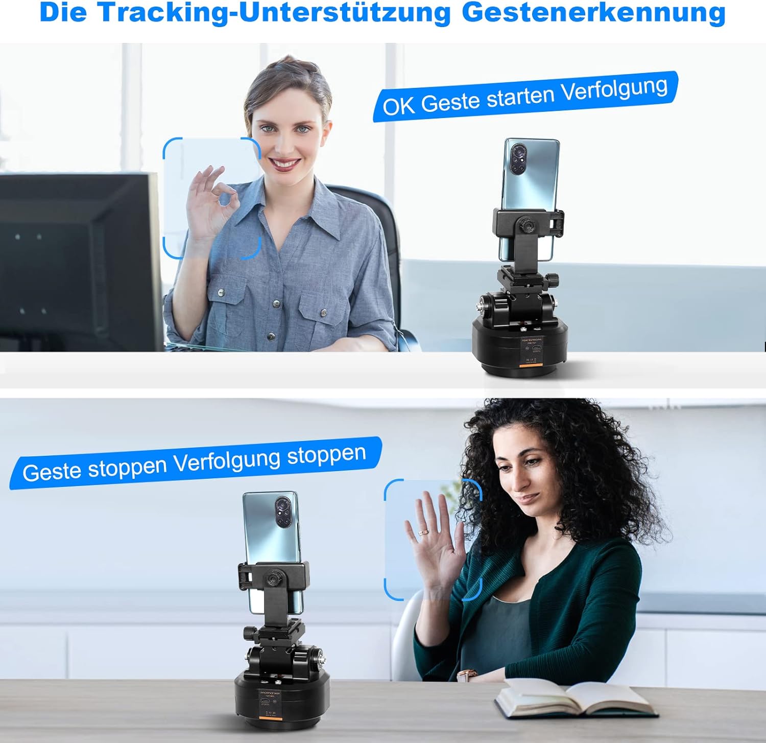 Soonpho M6 Testa Motorizzata 360° con AI Face Tracking - immagine 3