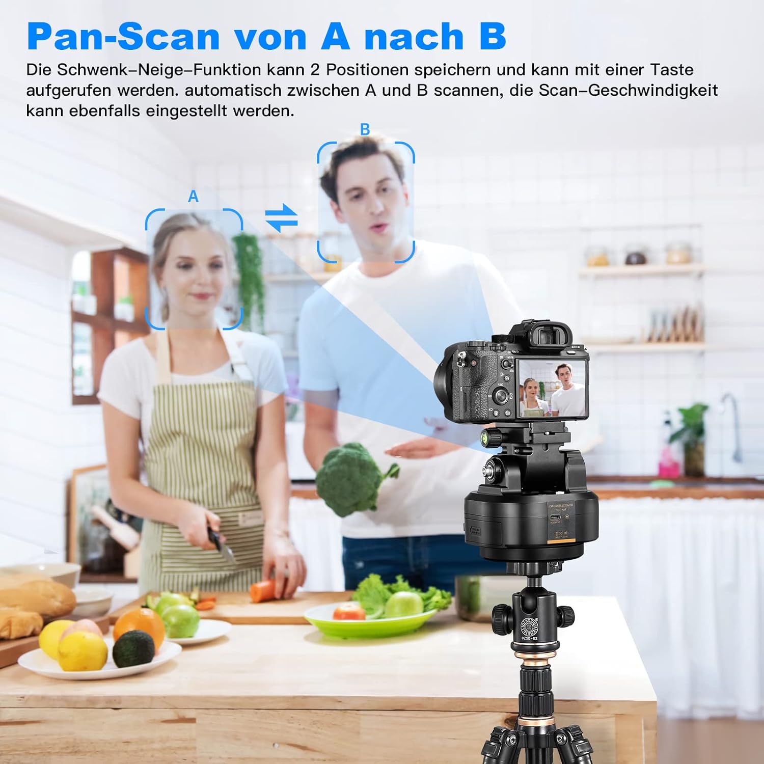 Soonpho M6 Testa Motorizzata 360° con AI Face Tracking - immagine 4