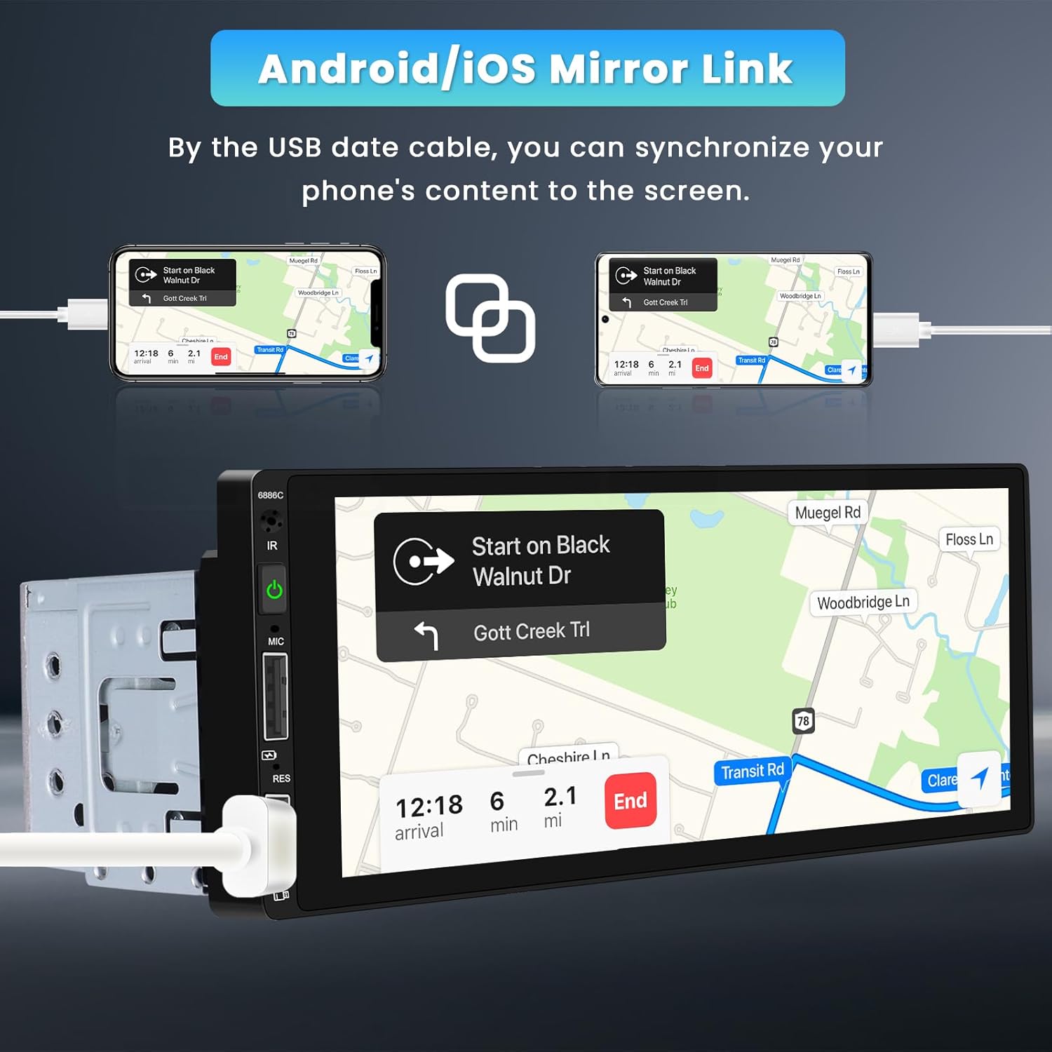 Inefala Autoradio 1 Din con Wireless CarPlay e Android Auto - immagine 3