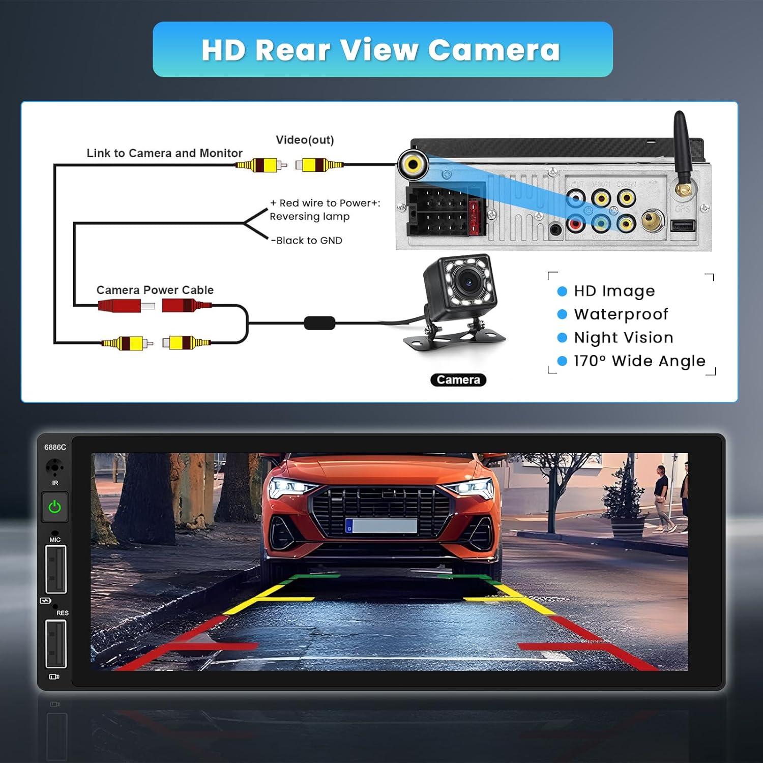 Inefala Autoradio 1 Din con Wireless CarPlay e Android Auto - immagine 4
