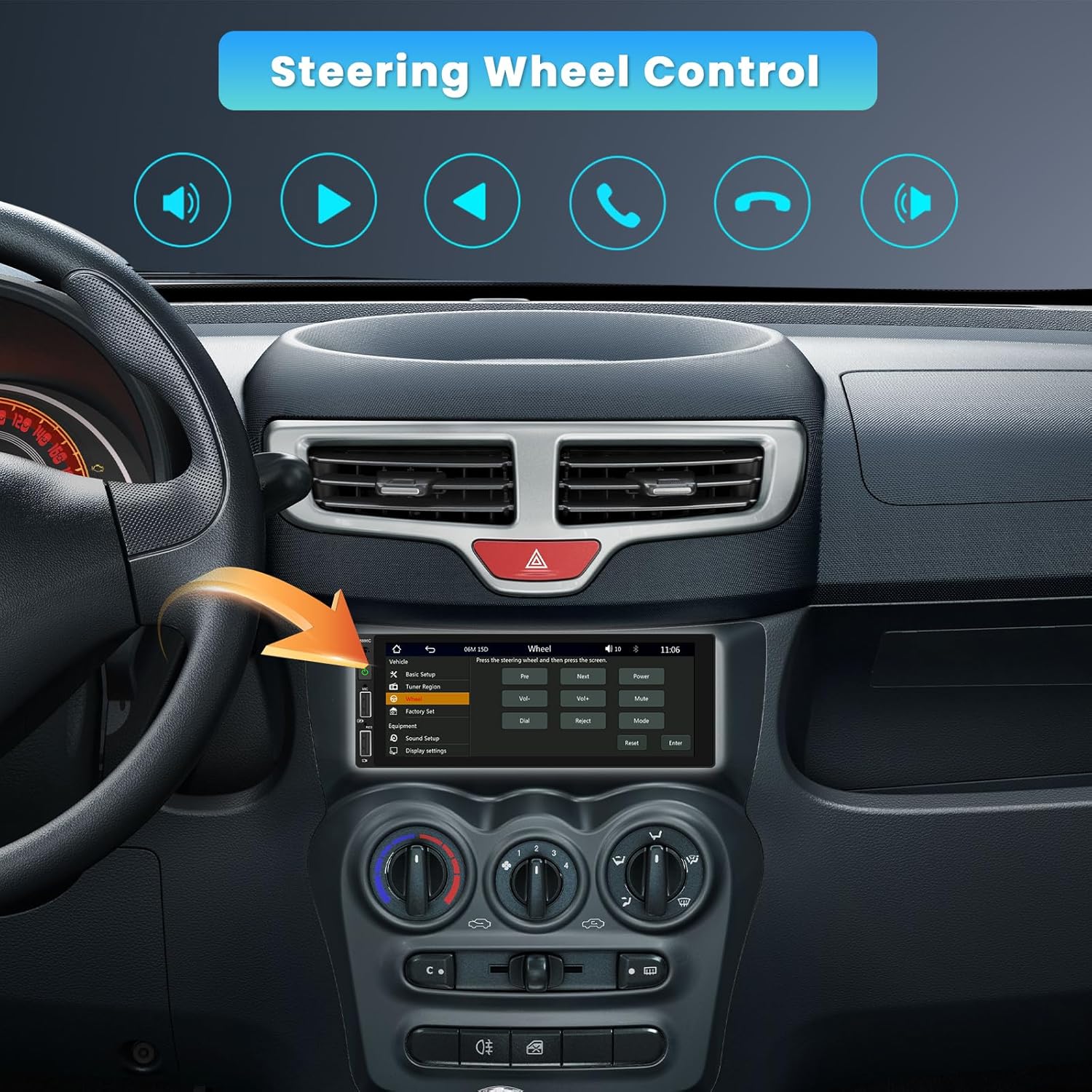 Inefala Autoradio 1 Din con Wireless CarPlay e Android Auto - immagine 5