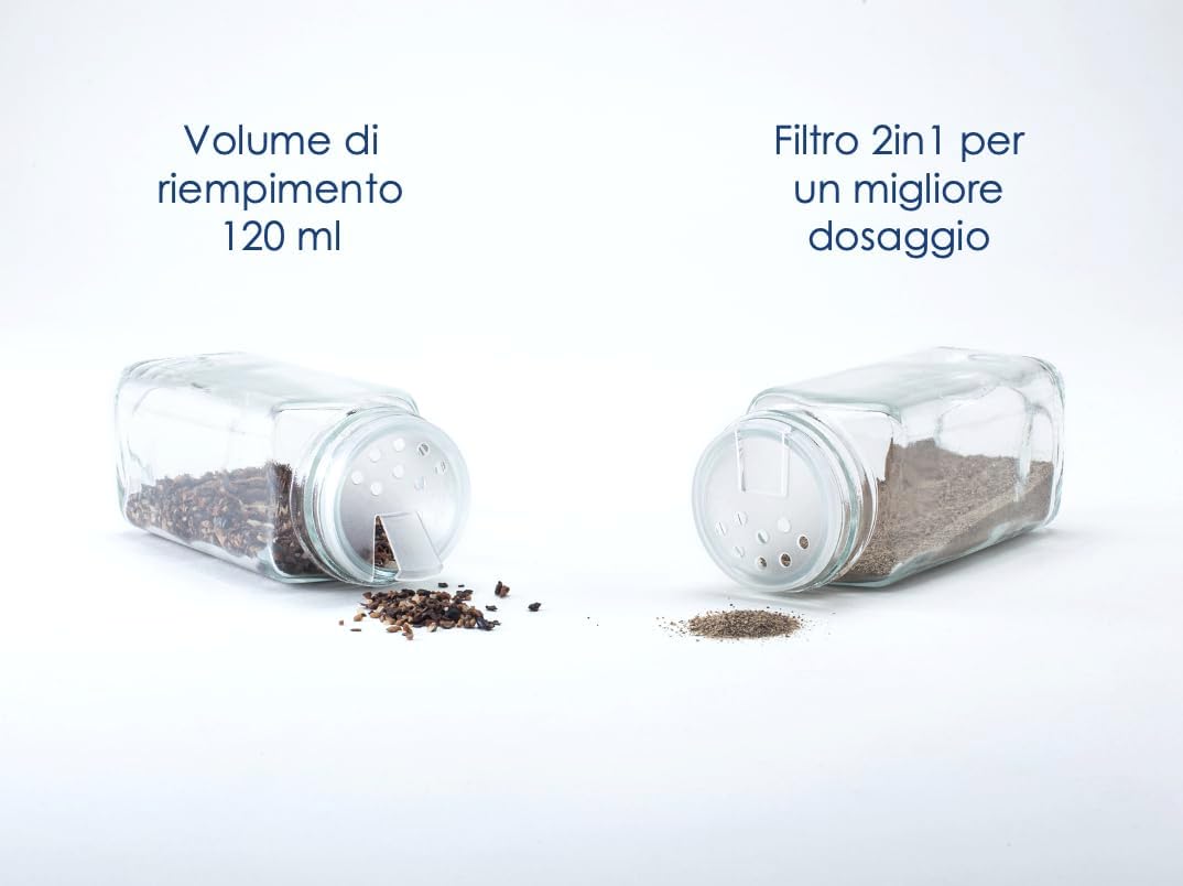 Hanseküche Portaspezie in Legno FSC® con 18 Barattoli - immagine 3