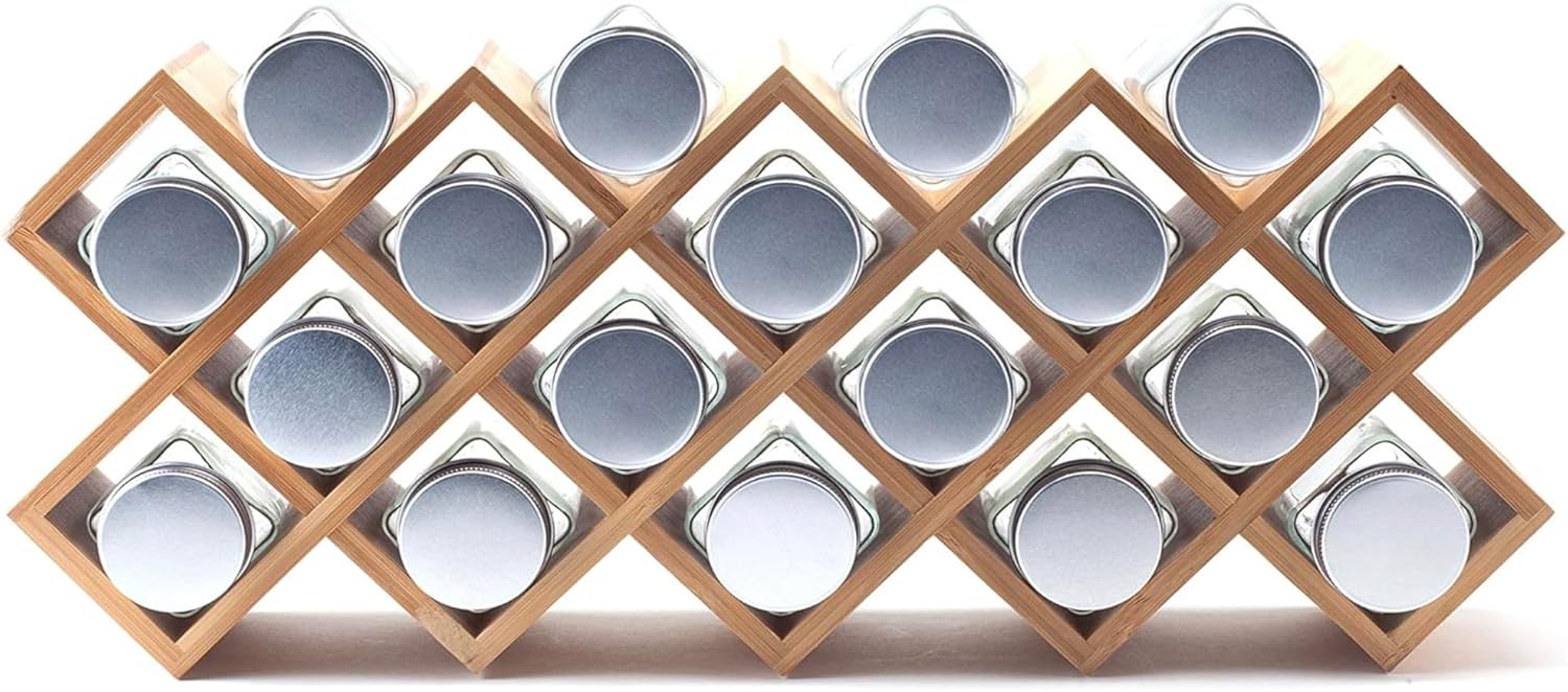 Hanseküche Portaspezie in Legno FSC® con 18 Barattoli - immagine 7