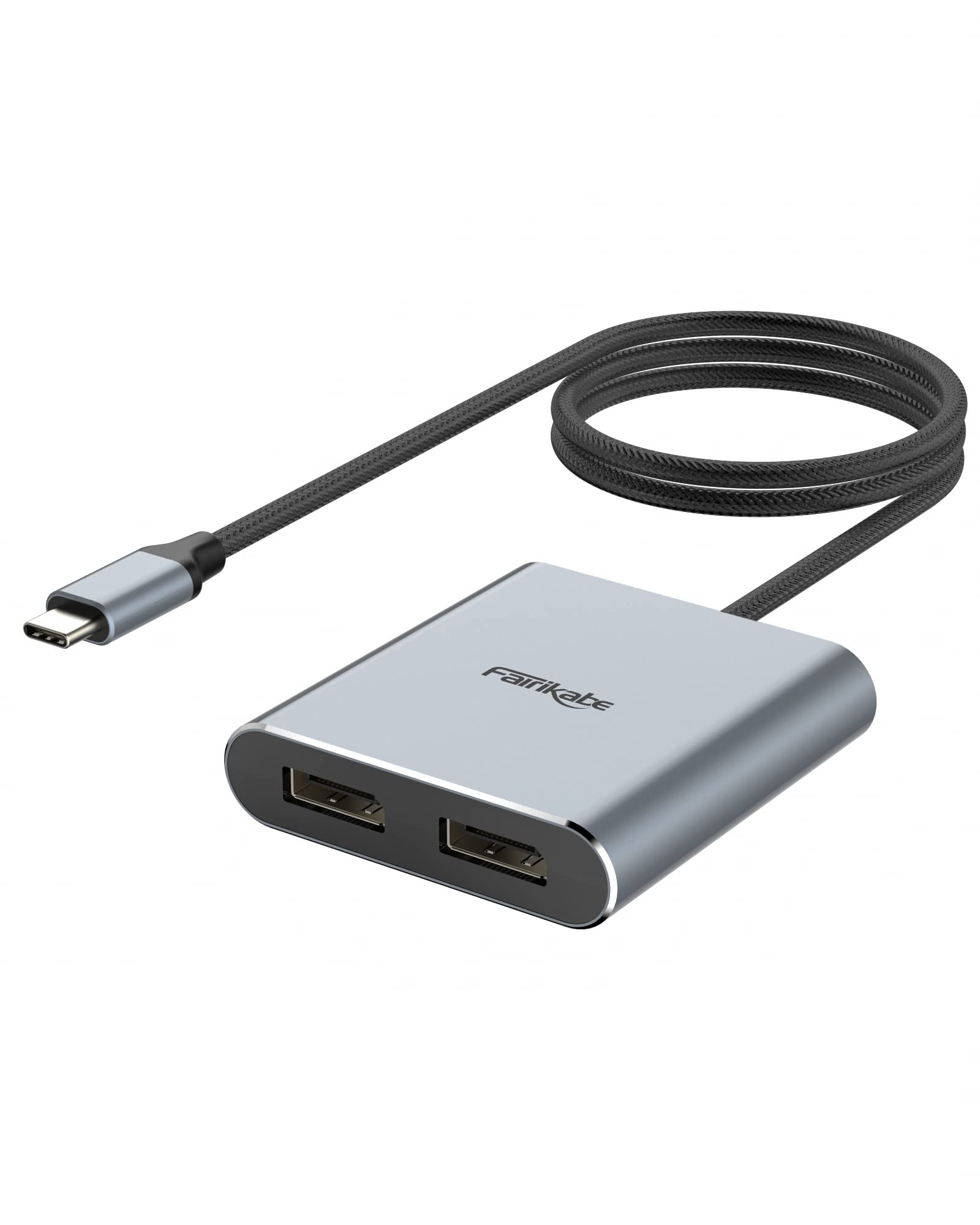 Fairikabe Splitter Hub USB C a Dual DisplayPort MST