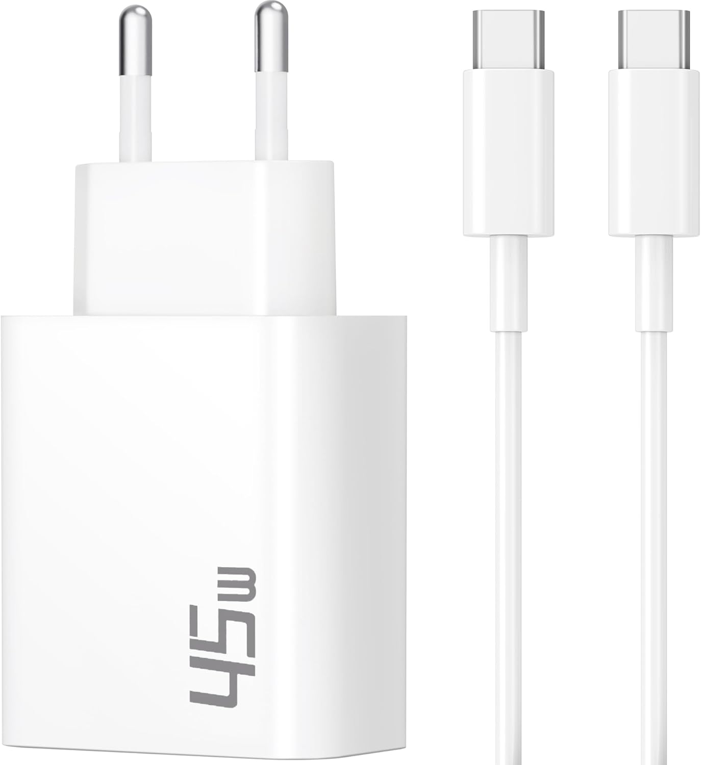 Caricatore GaN USB C 45W con Cavo 2M - immagine 1