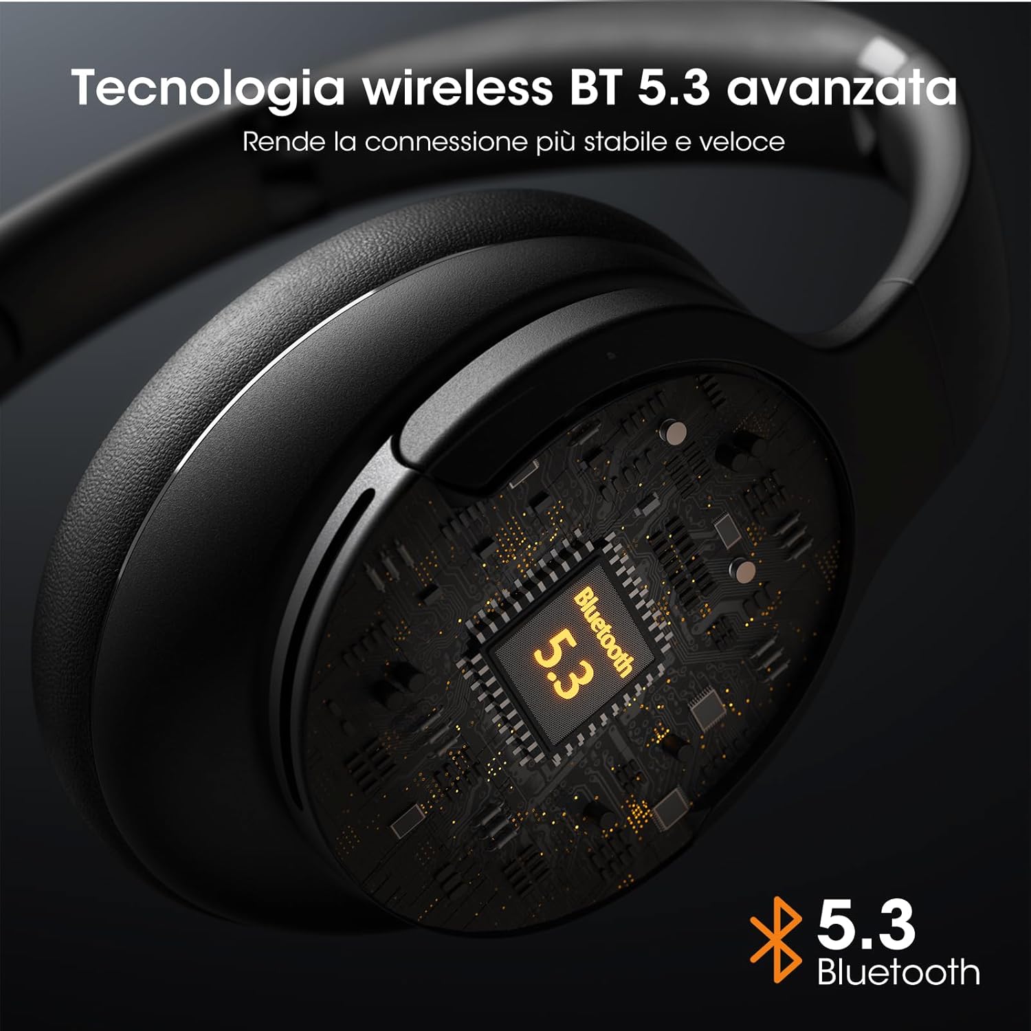 Doqaus Cuffie Wireless Bluetooth 5.3 - 90 Ore, Stereo HiFi - immagine 3