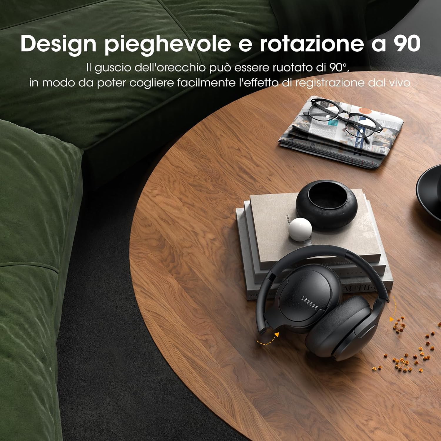 Doqaus Cuffie Wireless Bluetooth 5.3 - 90 Ore, Stereo HiFi - immagine 4