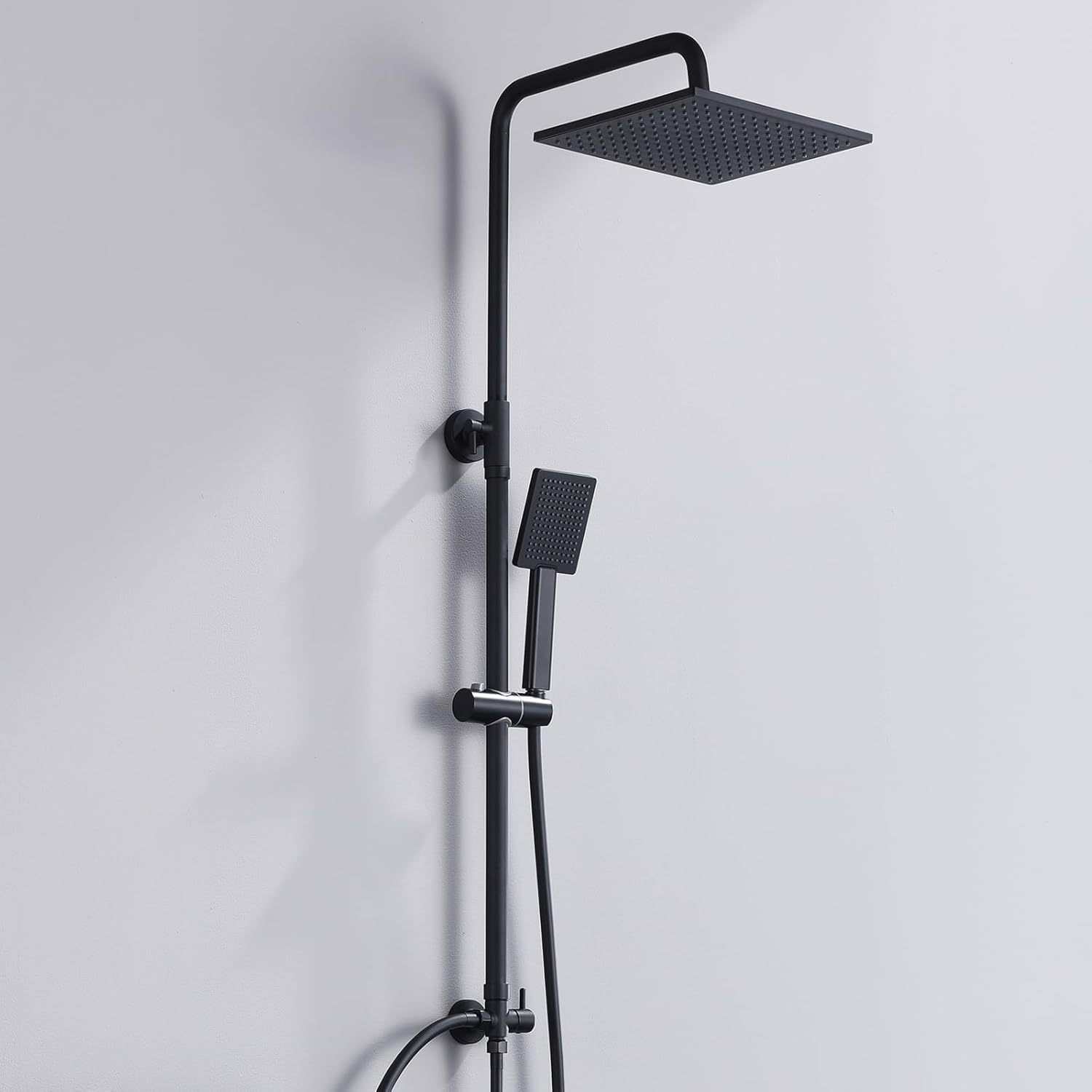 Auralum Colonna Doccia Nera Regolabile 74-109cm - immagine 1