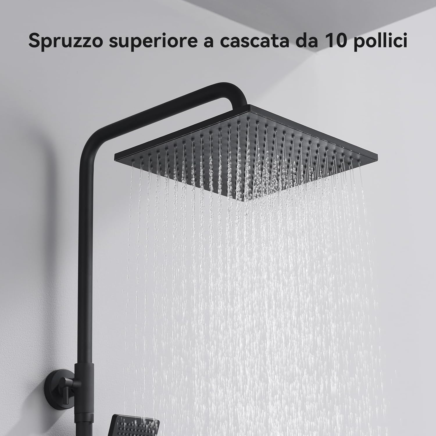 Auralum Colonna Doccia Nera Regolabile 74-109cm - immagine 4