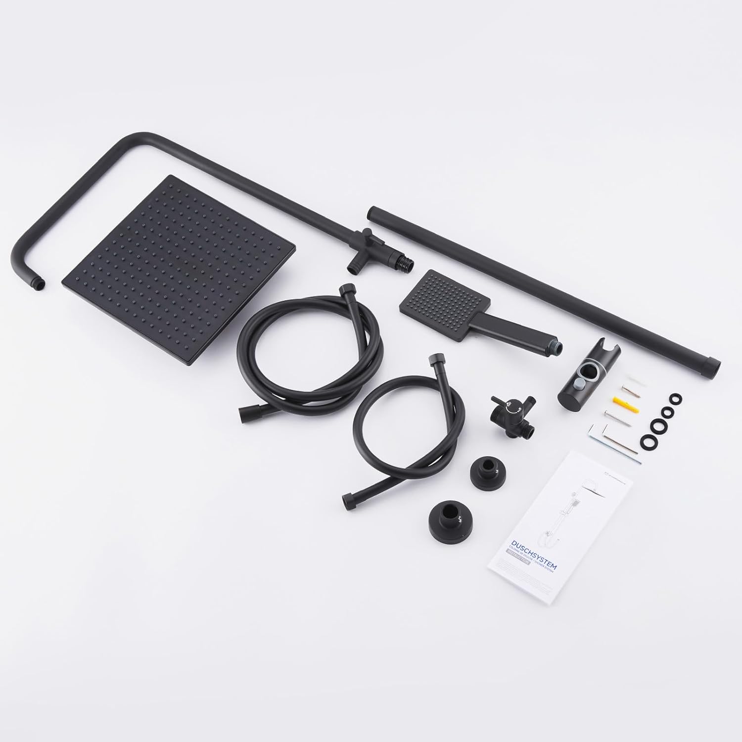 Auralum Colonna Doccia Nera Regolabile 74-109cm - immagine 6