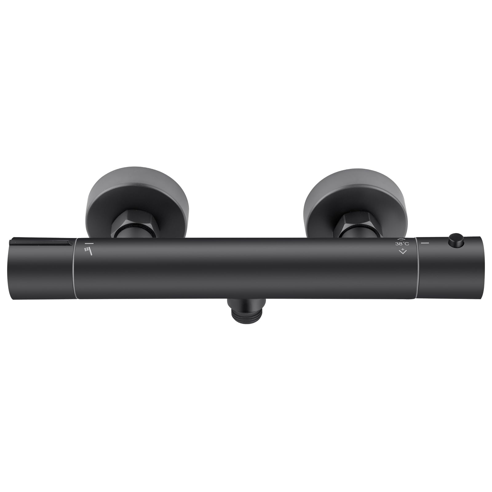 Auralum Miscelatore Doccia Termostatico 38°, Nero