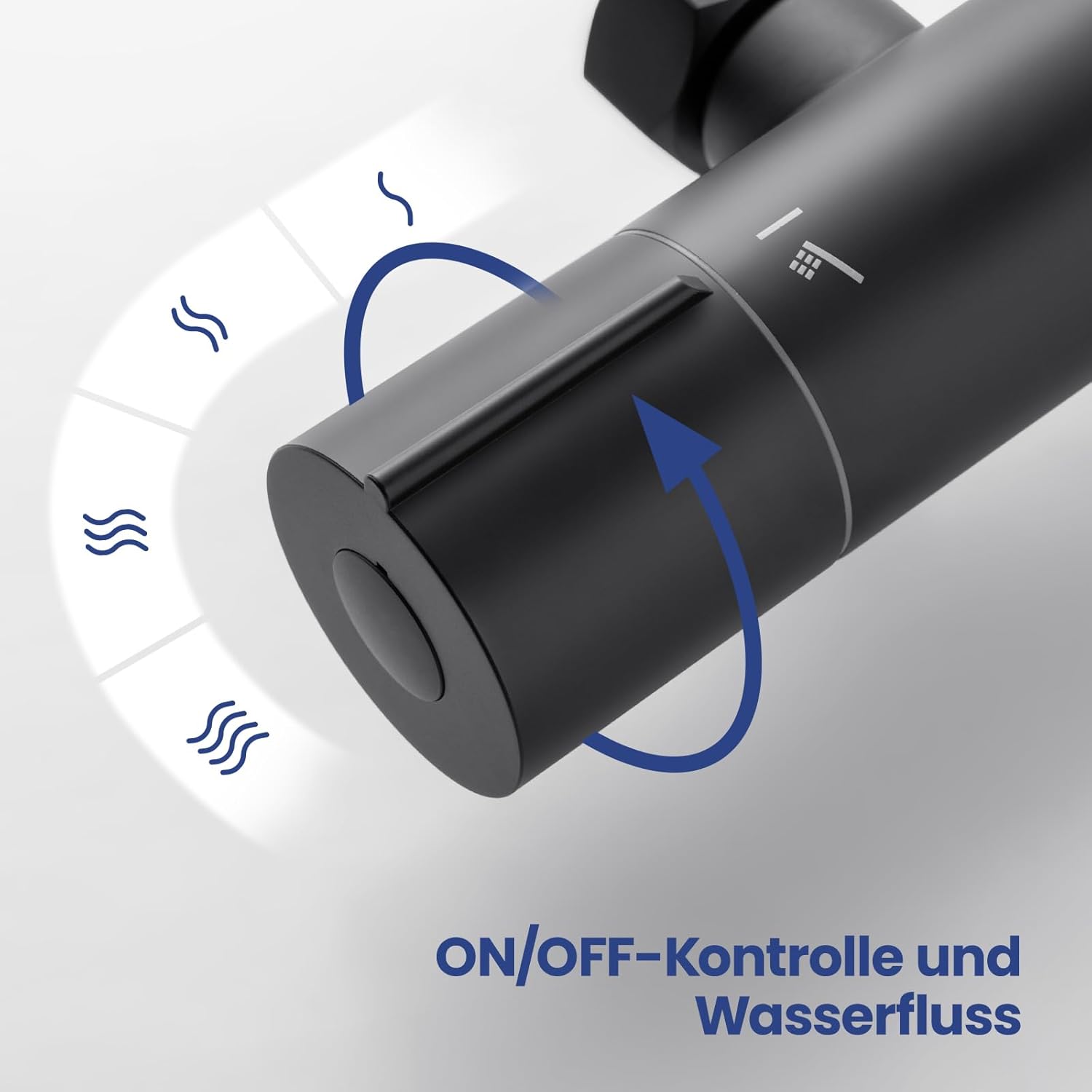 Auralum Miscelatore Doccia Termostatico 38°, Nero - immagine 7