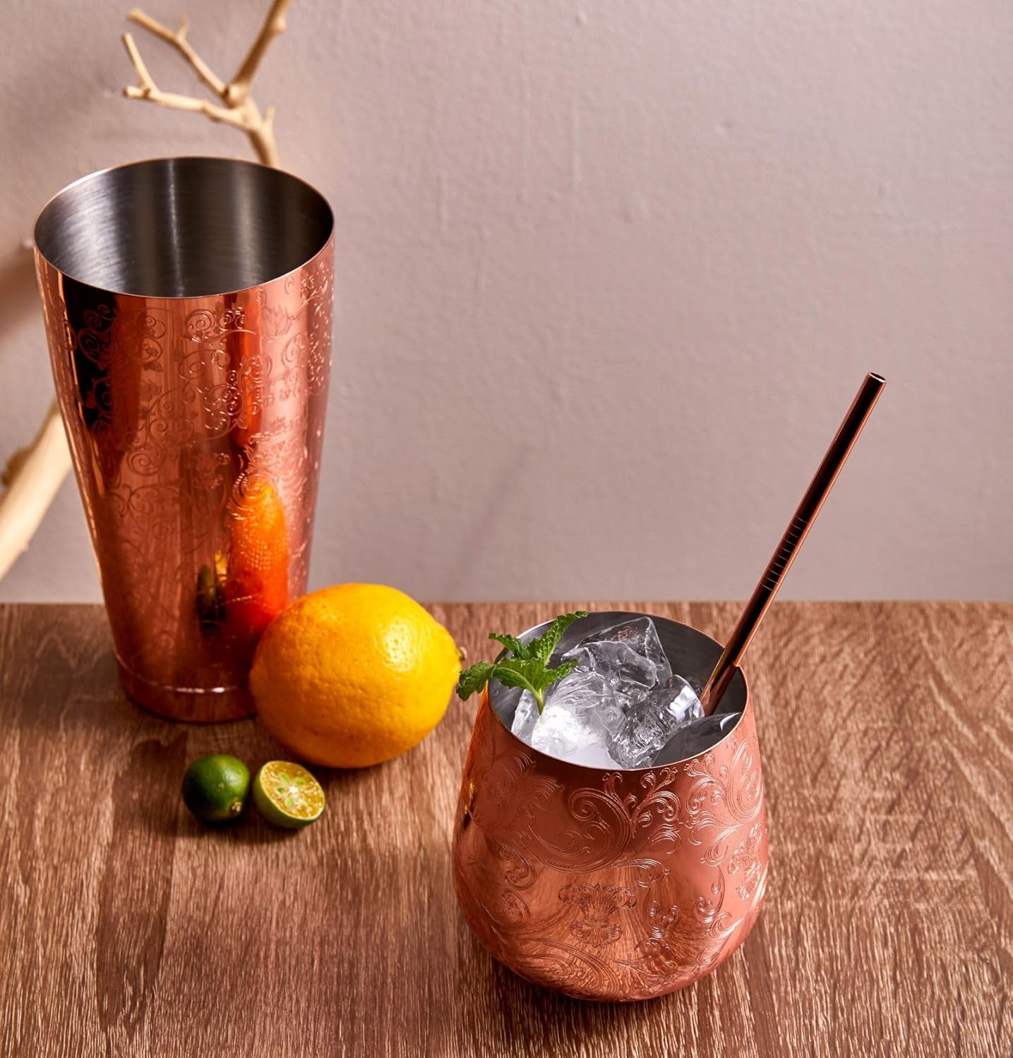 Sky Fish Set Shaker Cocktail in Rame Inciso - immagine 6