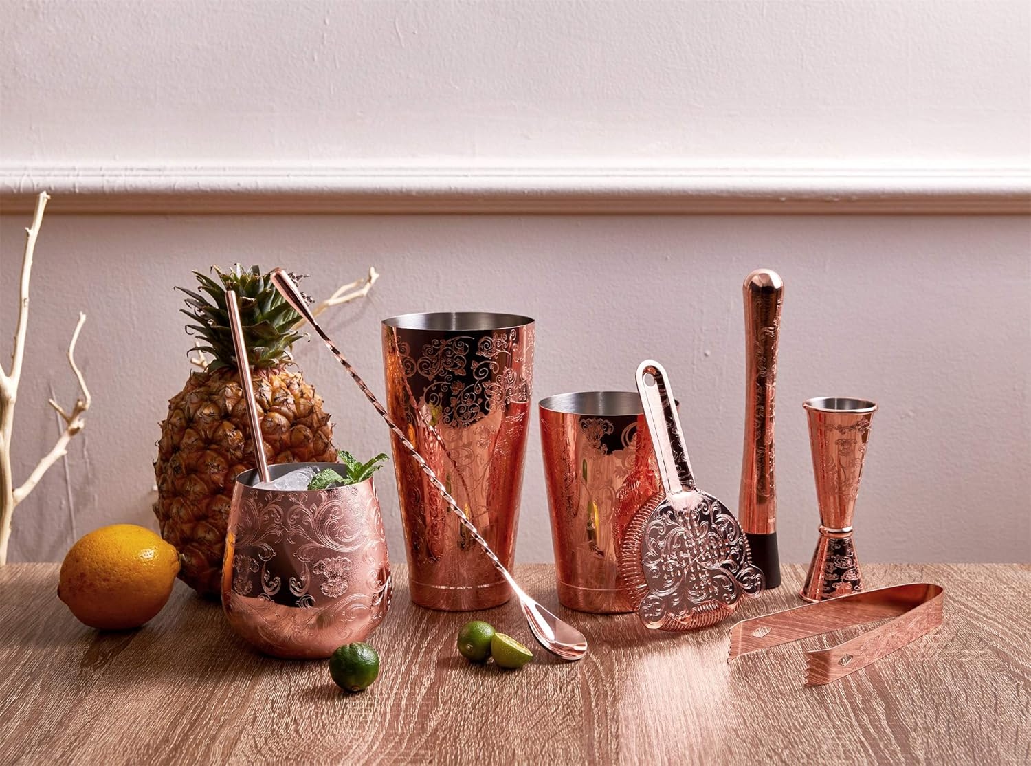 Sky Fish Set Shaker Cocktail in Rame Inciso - immagine 7